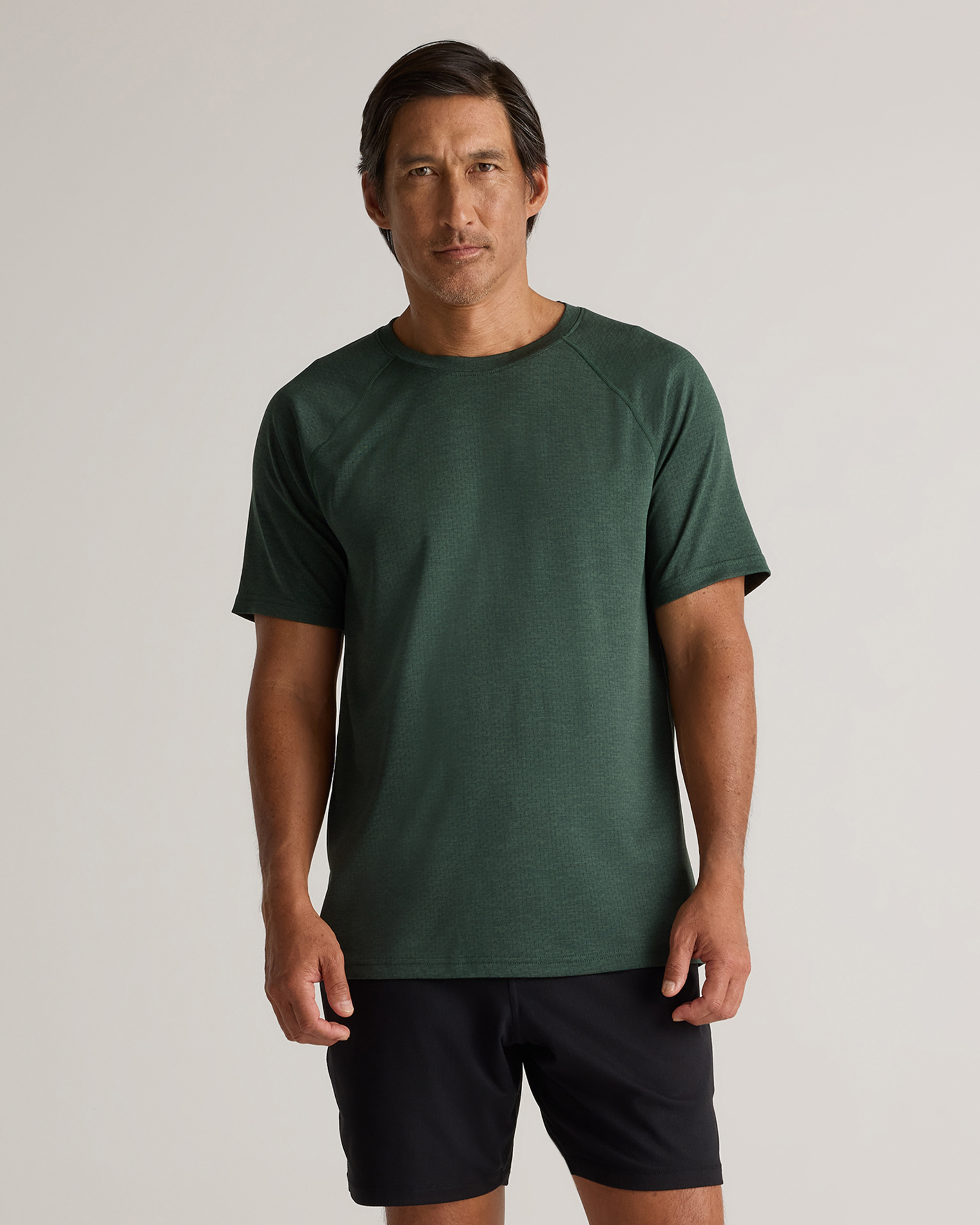 Quince Men's Mesh Performance Training T-shirt In Heather Olive