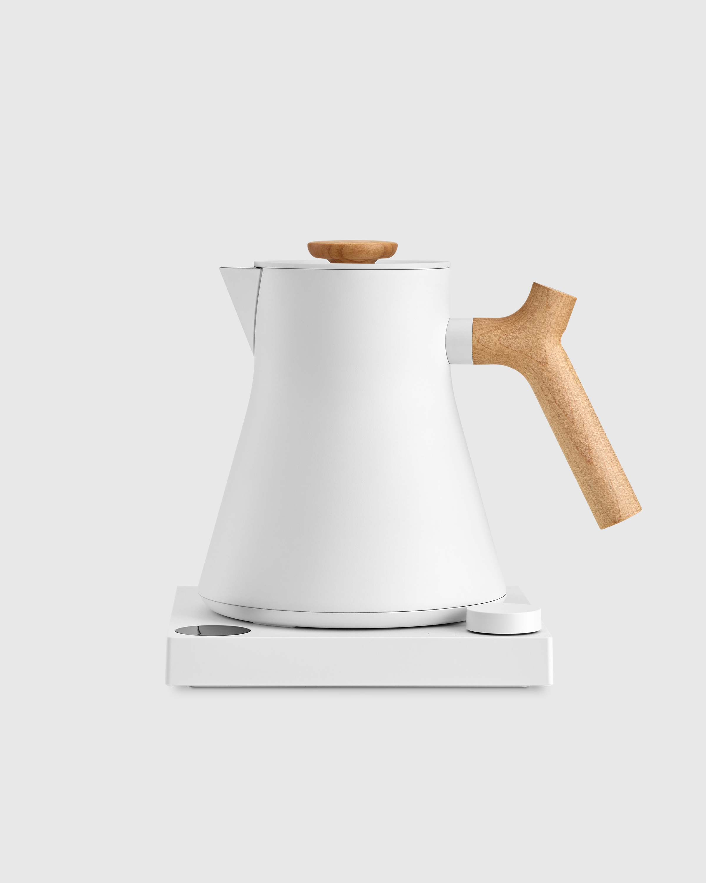 White with Maple Fellow Corvo EKG Pro Electric Kettle