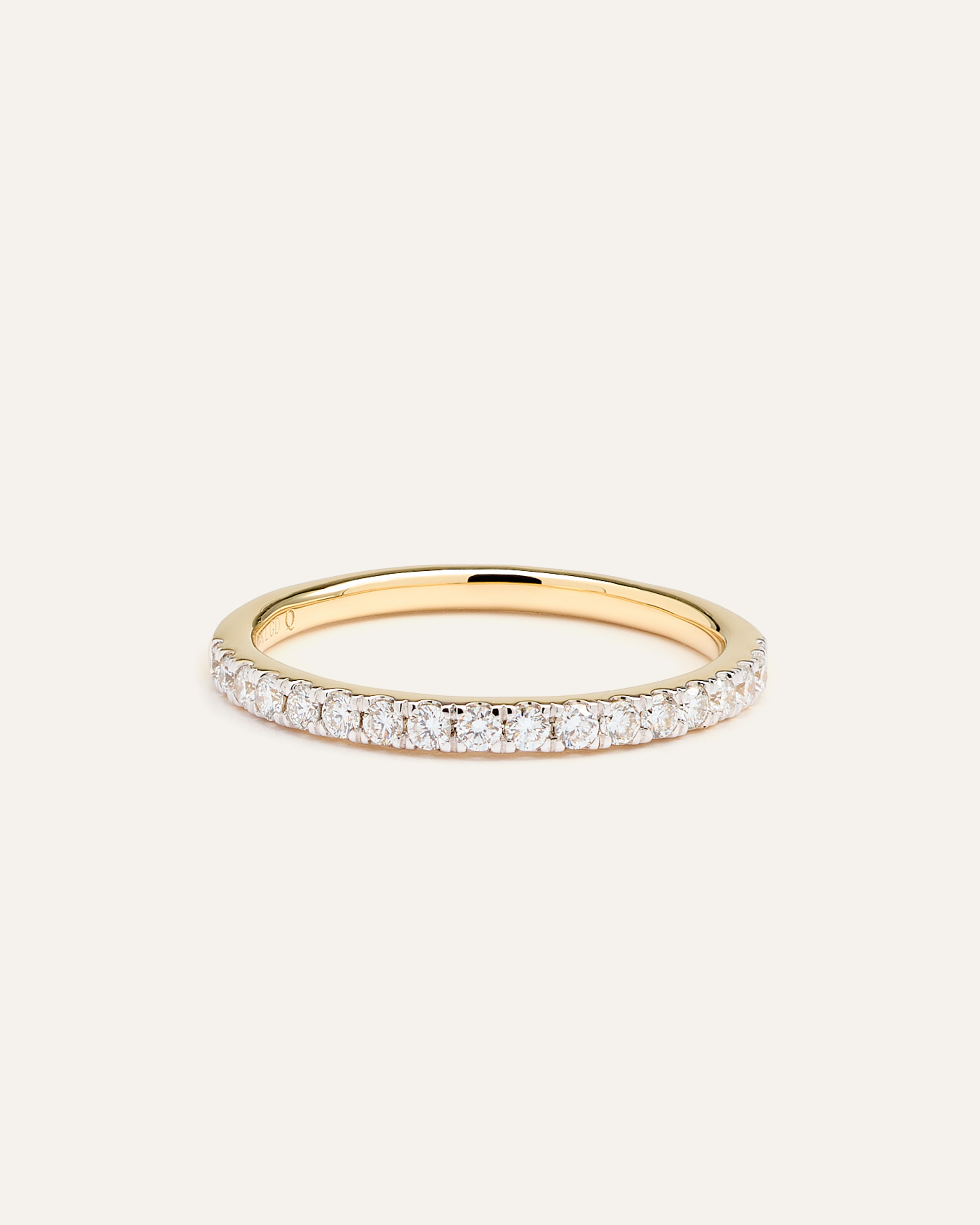 Yellow Gold Lab Grown Diamond Pave Band