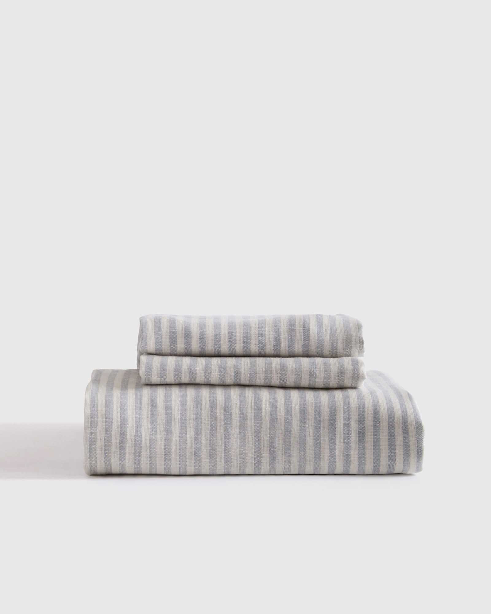EuropeanLinenStripeSheetSet Mist 566