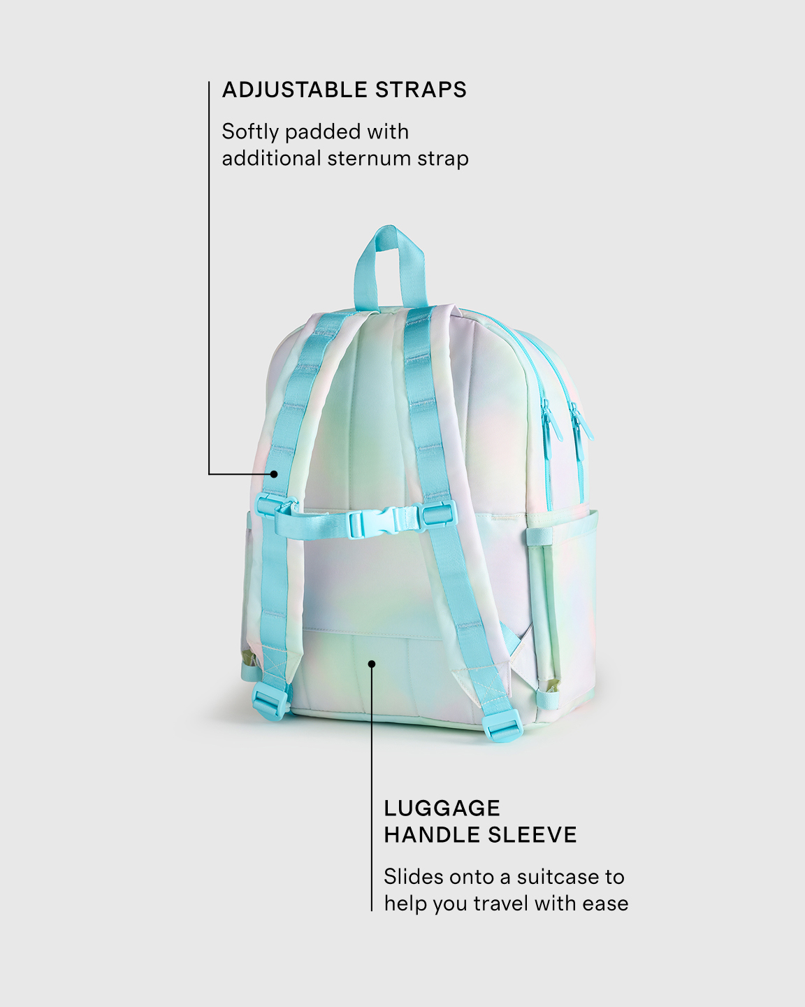 Recycled Double Pocket Backpack - Medium - thumbnail 5