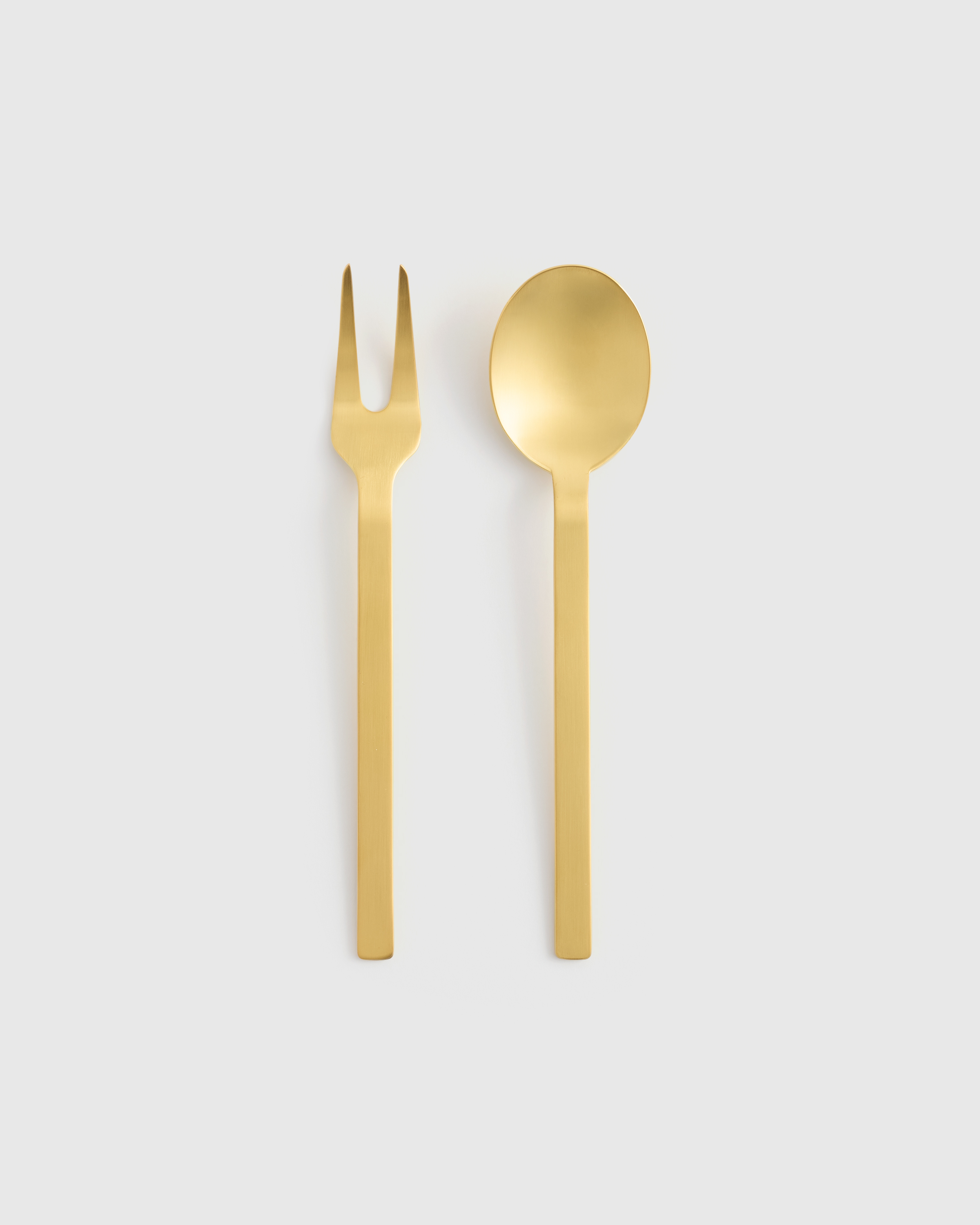 Brushed Gold Stile 2-Pc Serving Utensil Set by Mepra