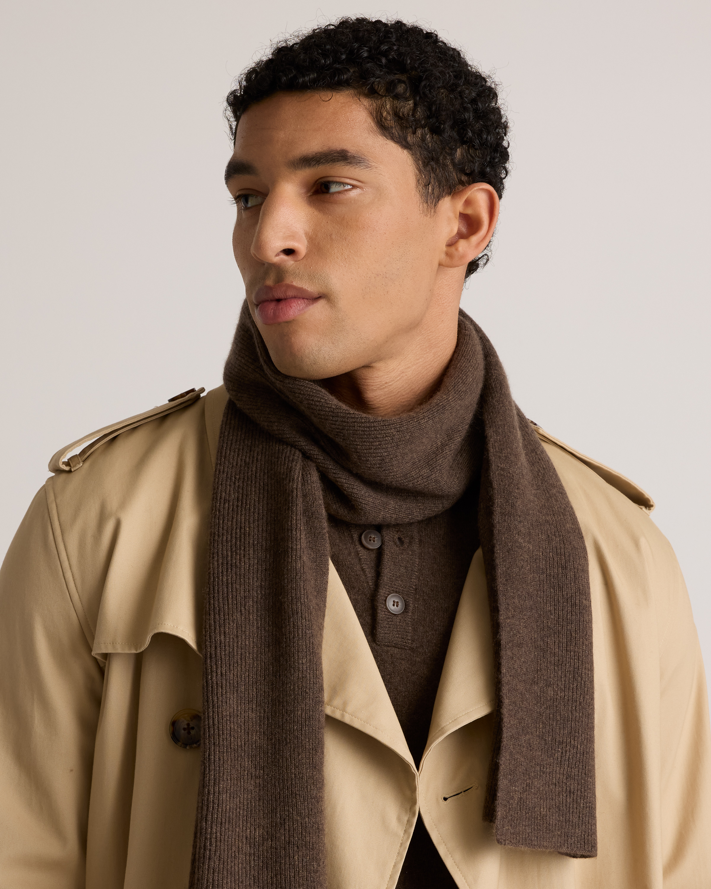 Brown Mongolian Cashmere Scarf
