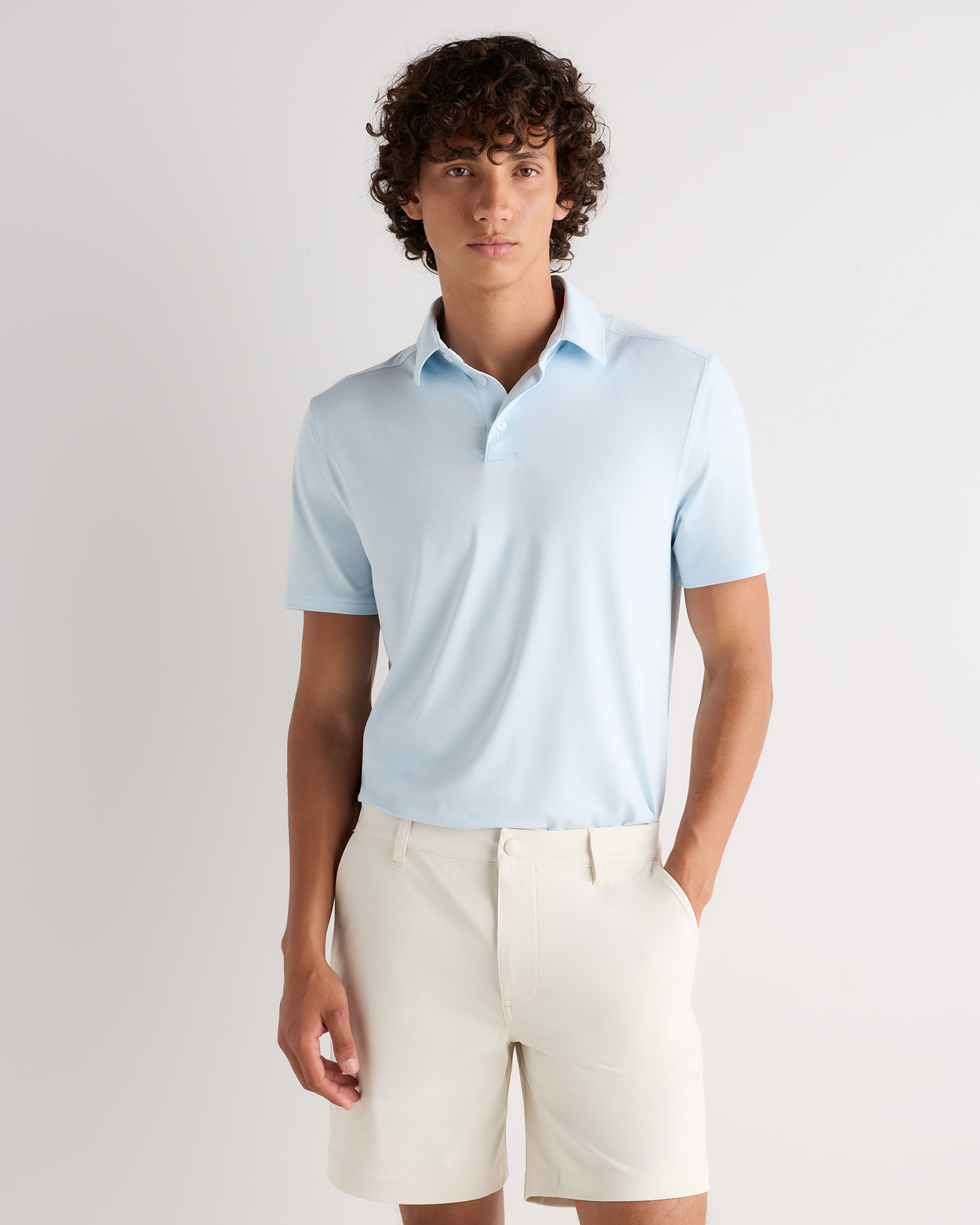 Oxford Blue Performance Jersey Short Sleeve Golf Polo