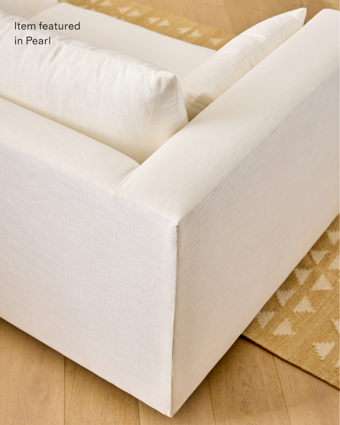 Oasis Performance Linen Blend Chaise Sectional - Thumbnail 3