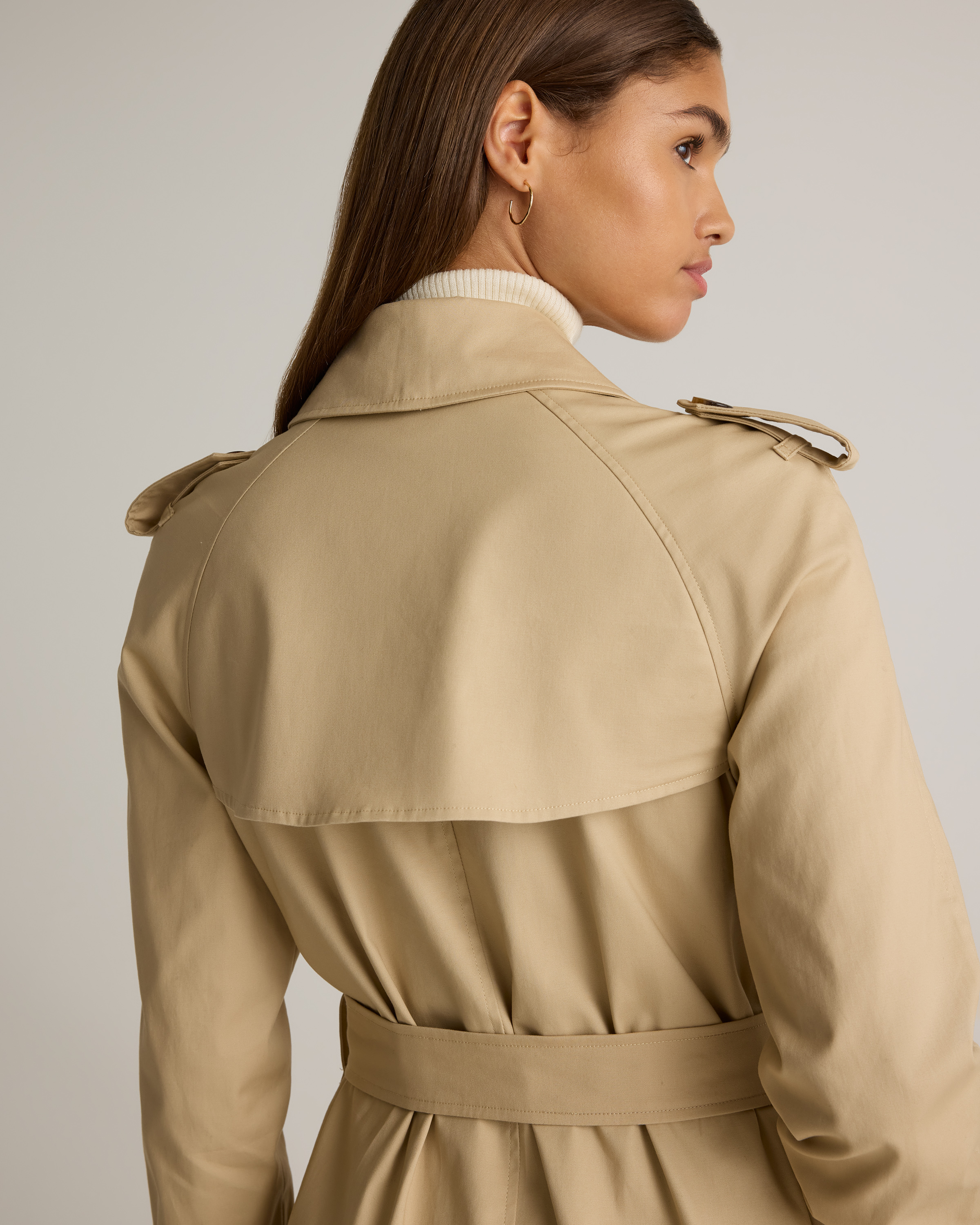 Comfort Stretch Long Trench Coat