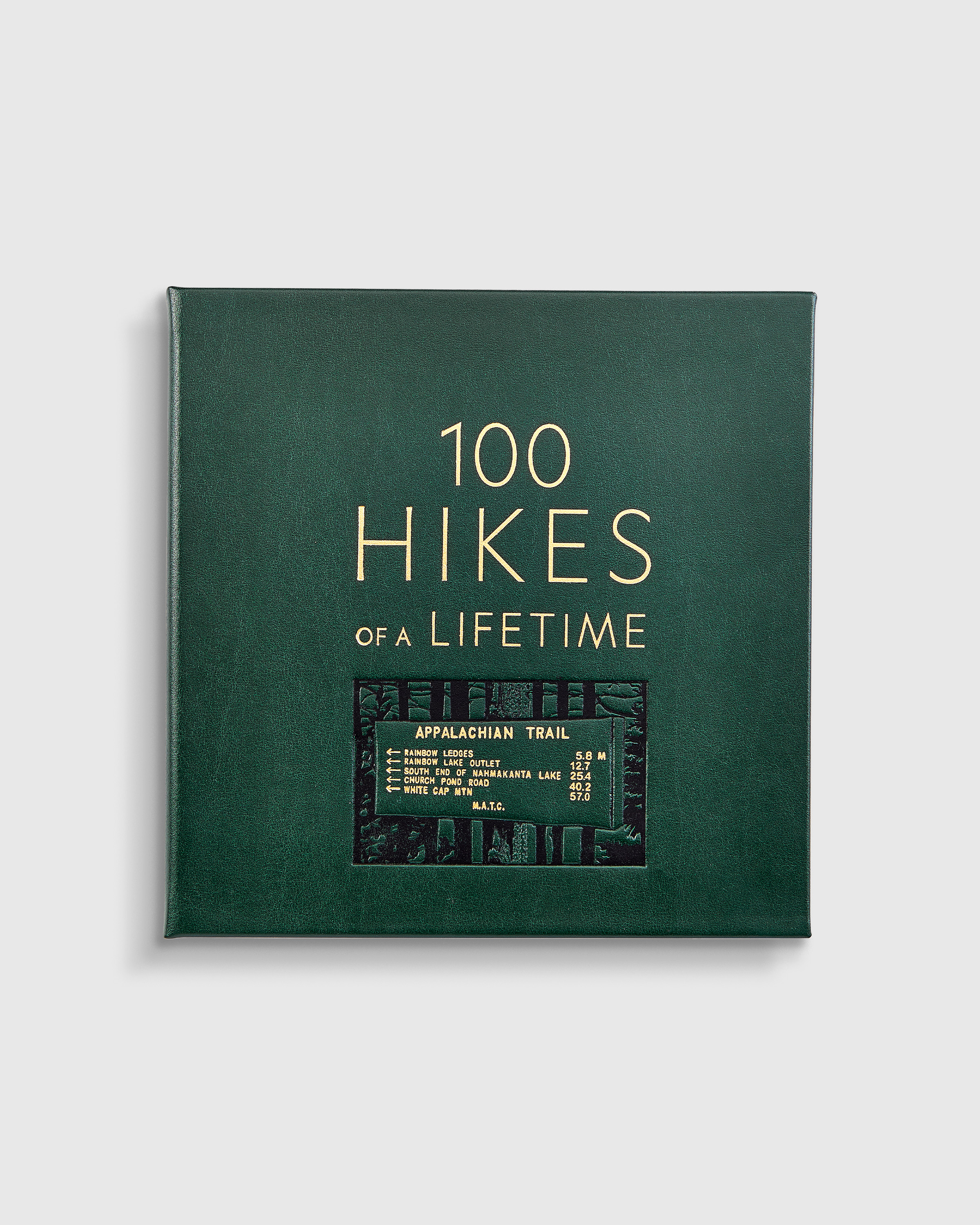 No Color 100 Hikes of a Lifetime Leather Bound Book