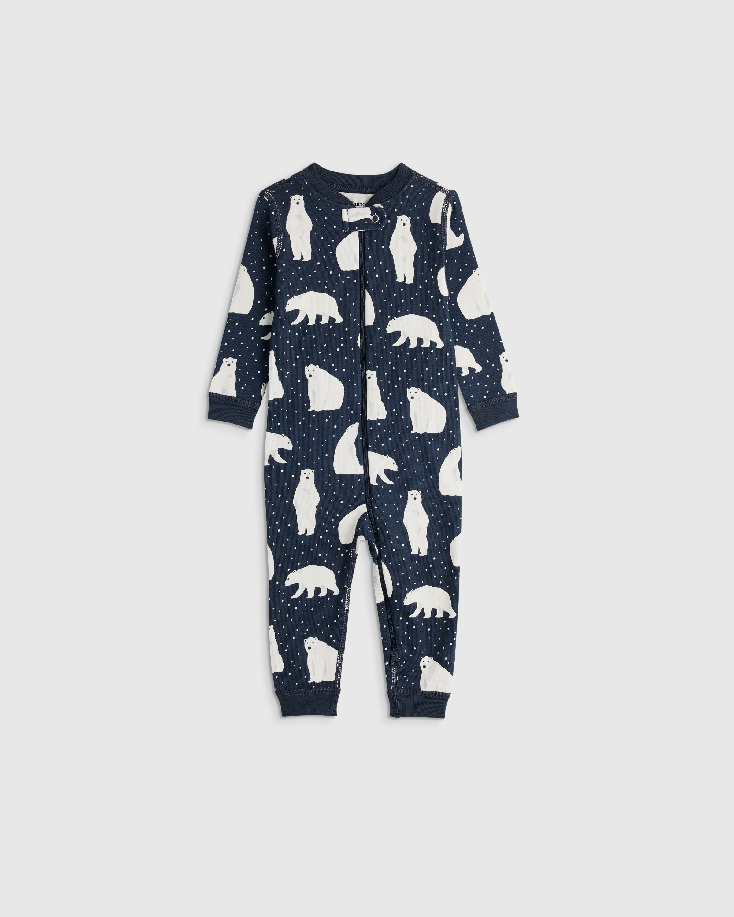 Polar Bears 100% Organic Cotton One Piece Pajama