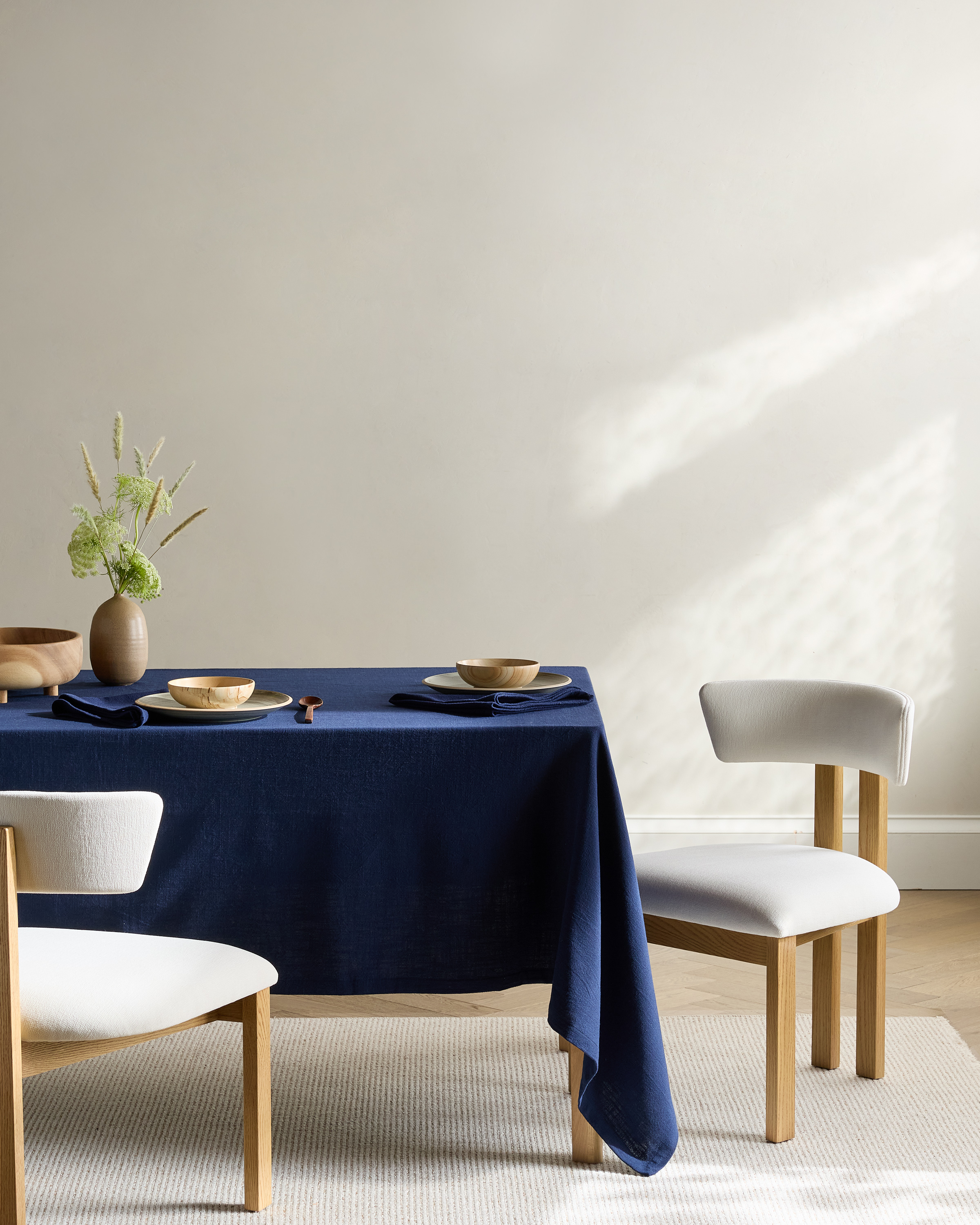 Navy Organic Cotton Tablecloth