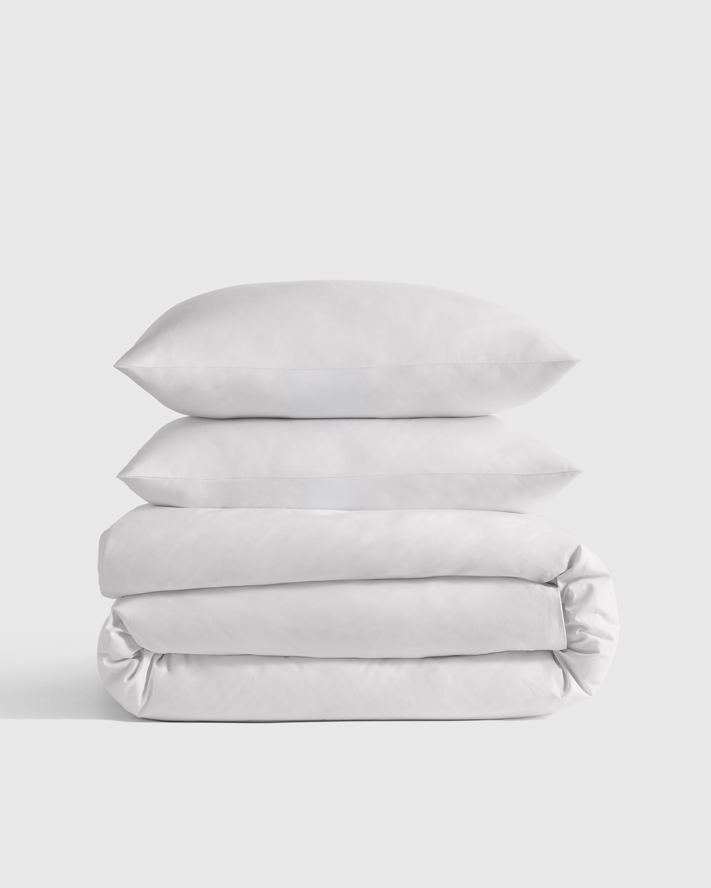 White Organic Crisp & Smooth Cotton Duvet Cover Set