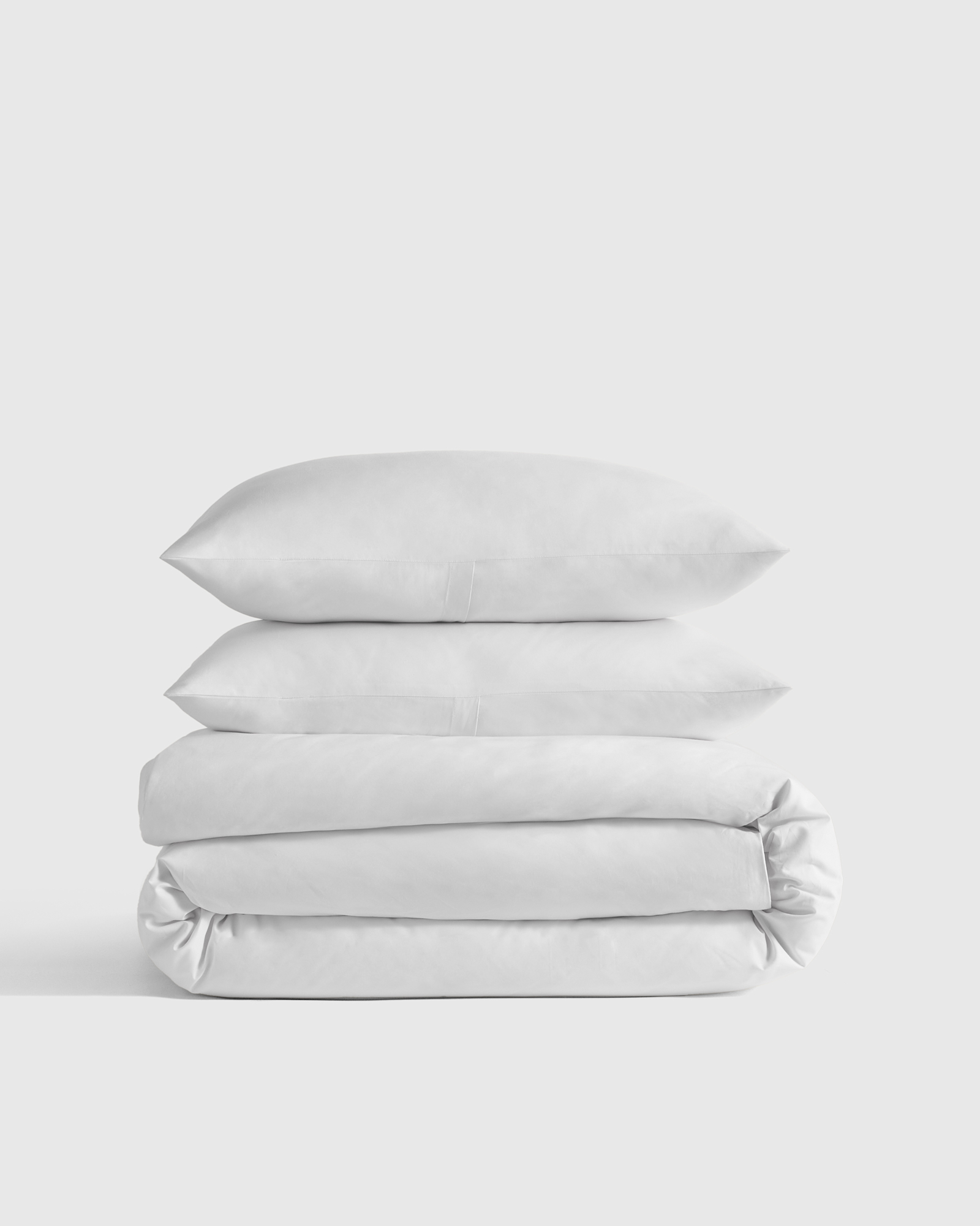 Quince Classic Organic Percale Duvet Cover Set - King/Cal KingSize Chart, White