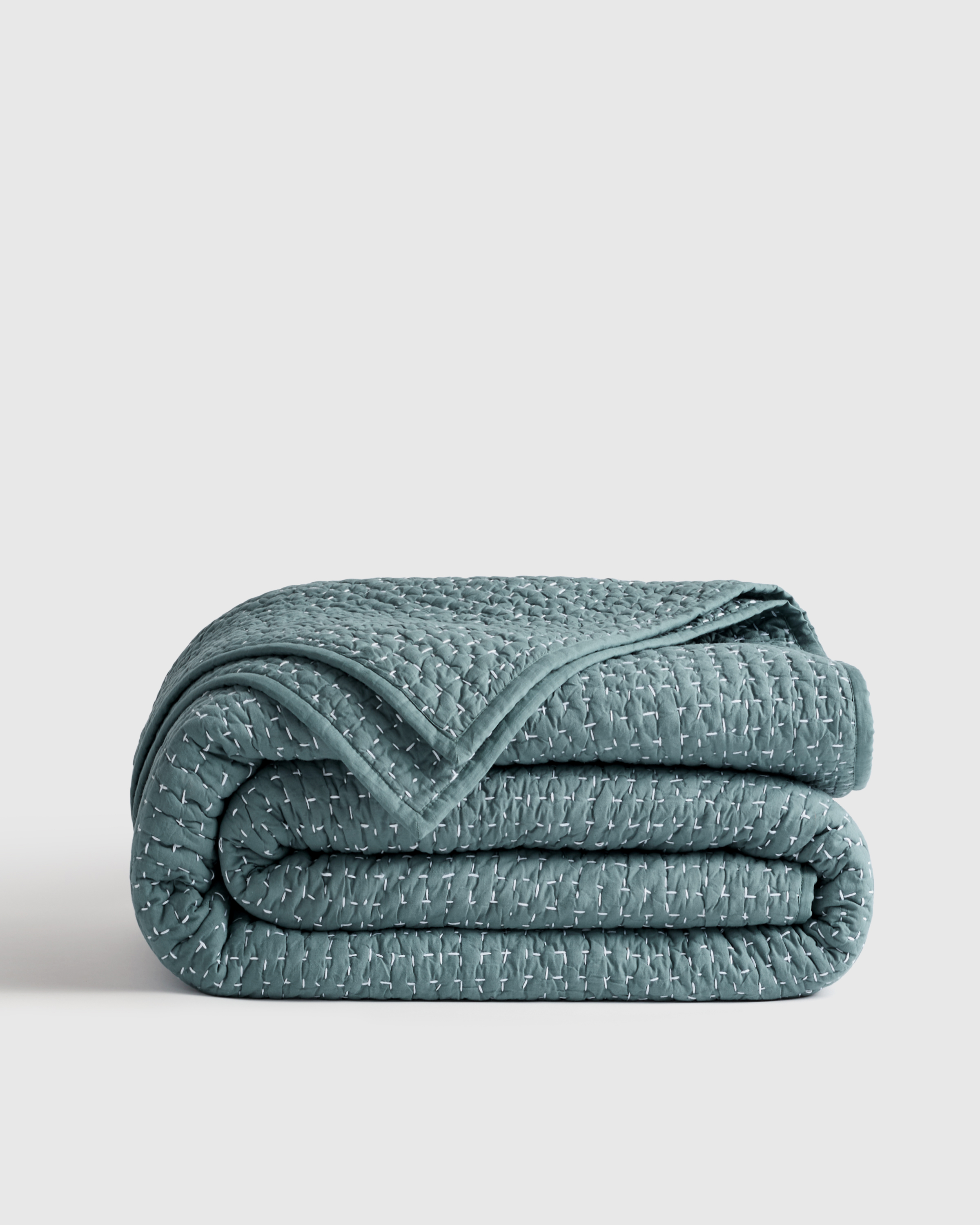 Ocean Organic Cotton Hand Stitched Quilt