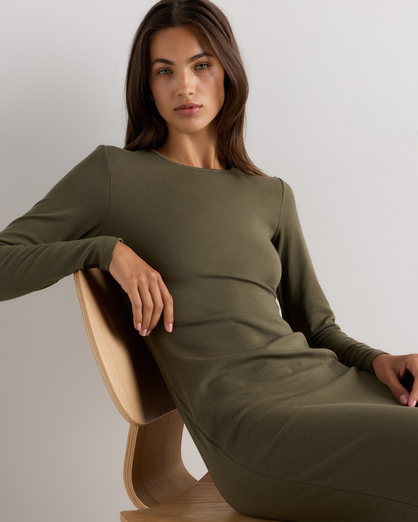 long sleeve knit maxi dress Atticus With Sequin / Gold | MESHKI This beautiful ribbed knit dress lends itself to literally every occasion imaginable Rhapsody Long Sleeve Knit Maxi