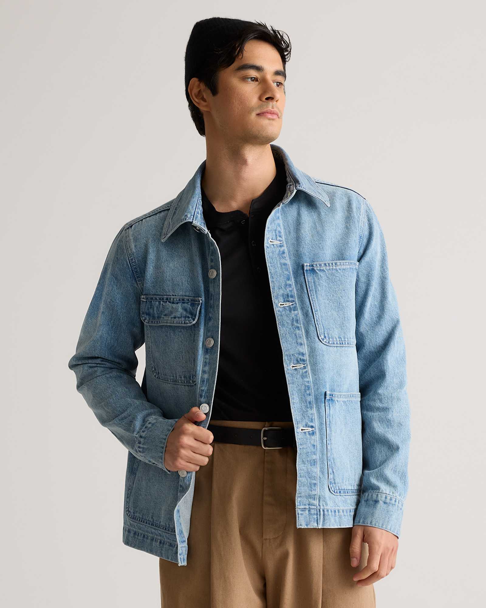 100% Organic Cotton Denim Chore Jacket