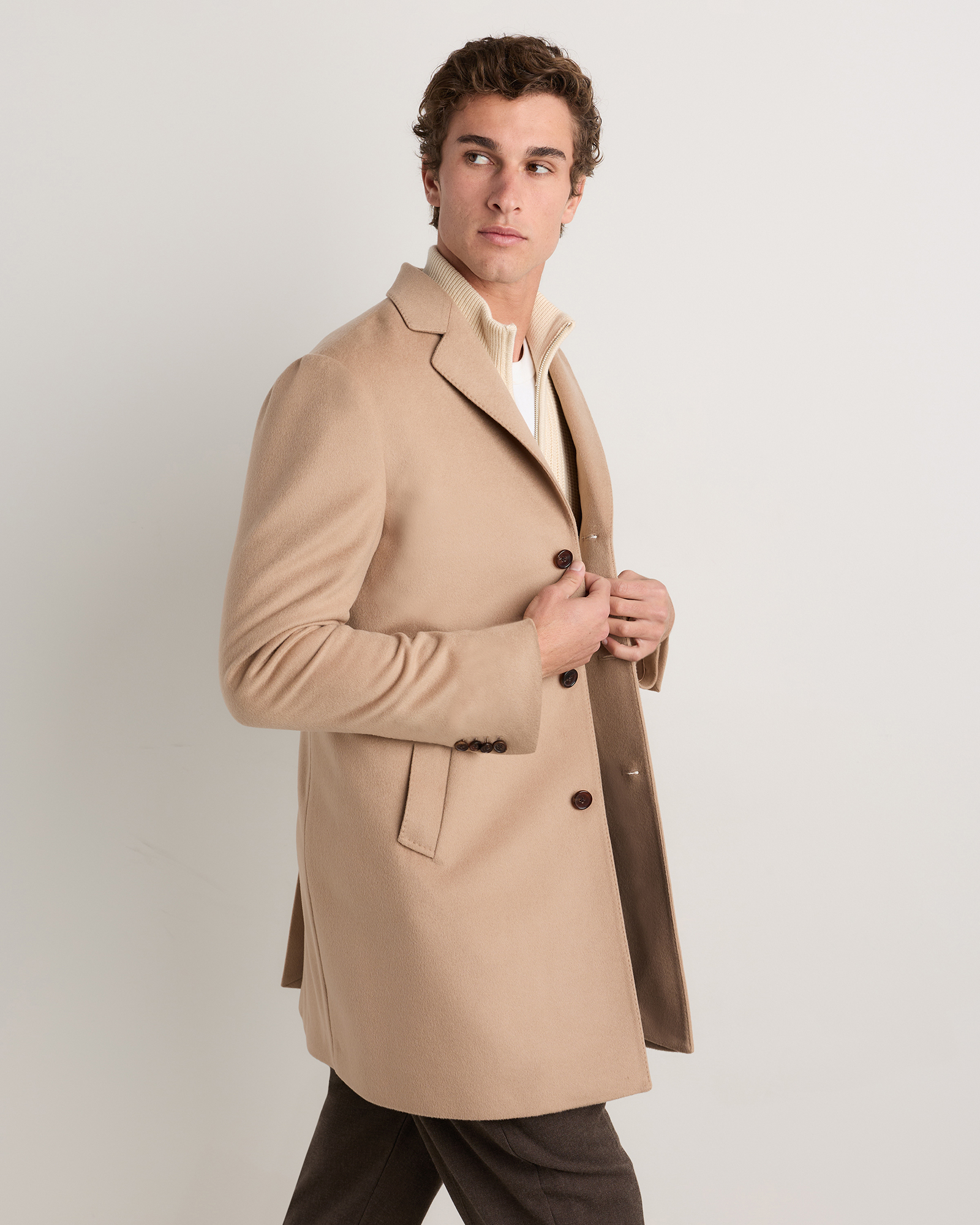 Men's 100% Mongolian Cashmere Overcoat