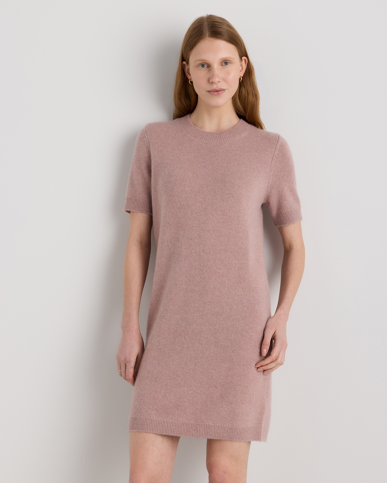 pink cashmere dress O'Neill Women's Linden Solid Dress Midi Dress in Cashmere Rose, Size Large, Linen