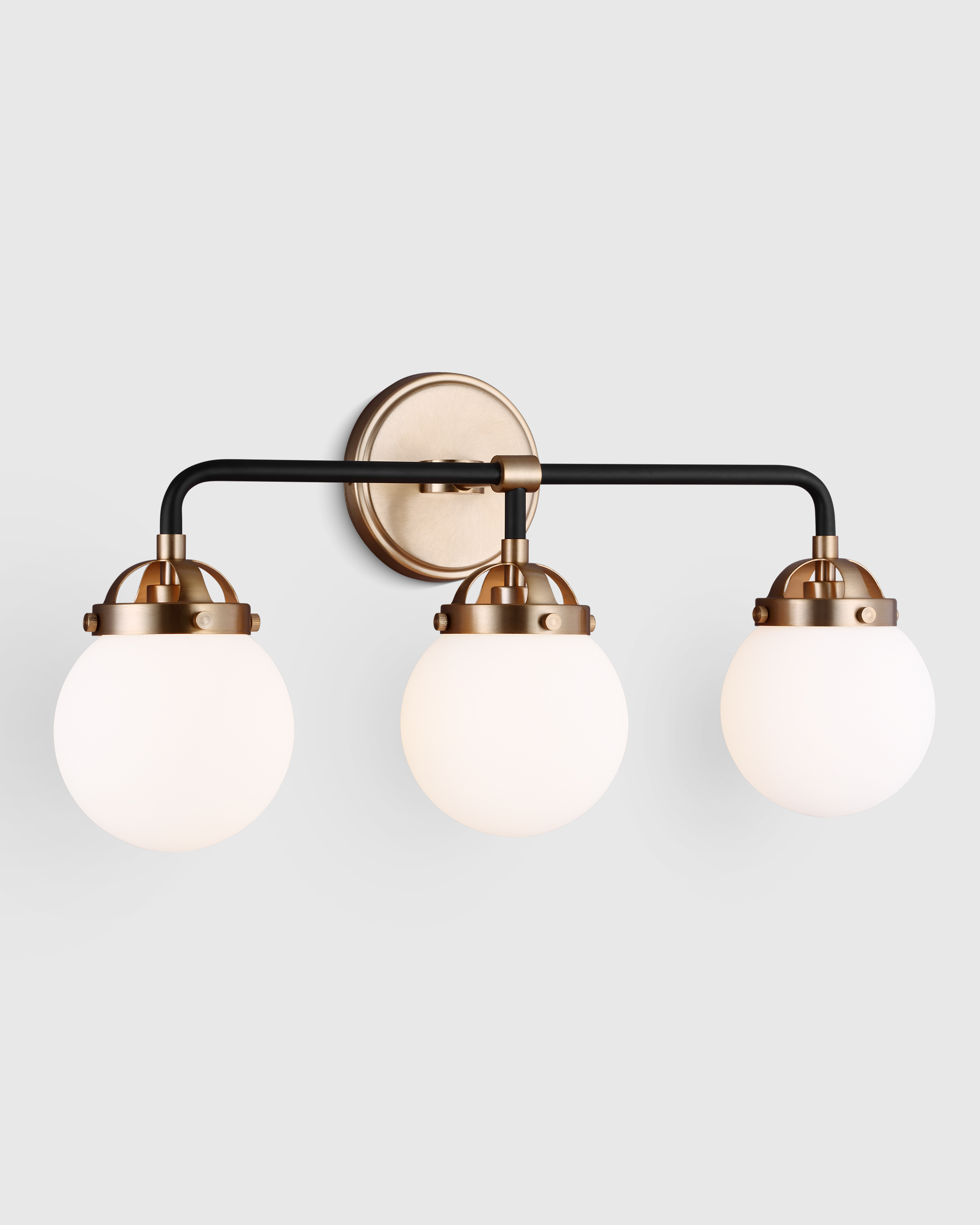 Triple Globe Steel Sconce - Thumbnail 3