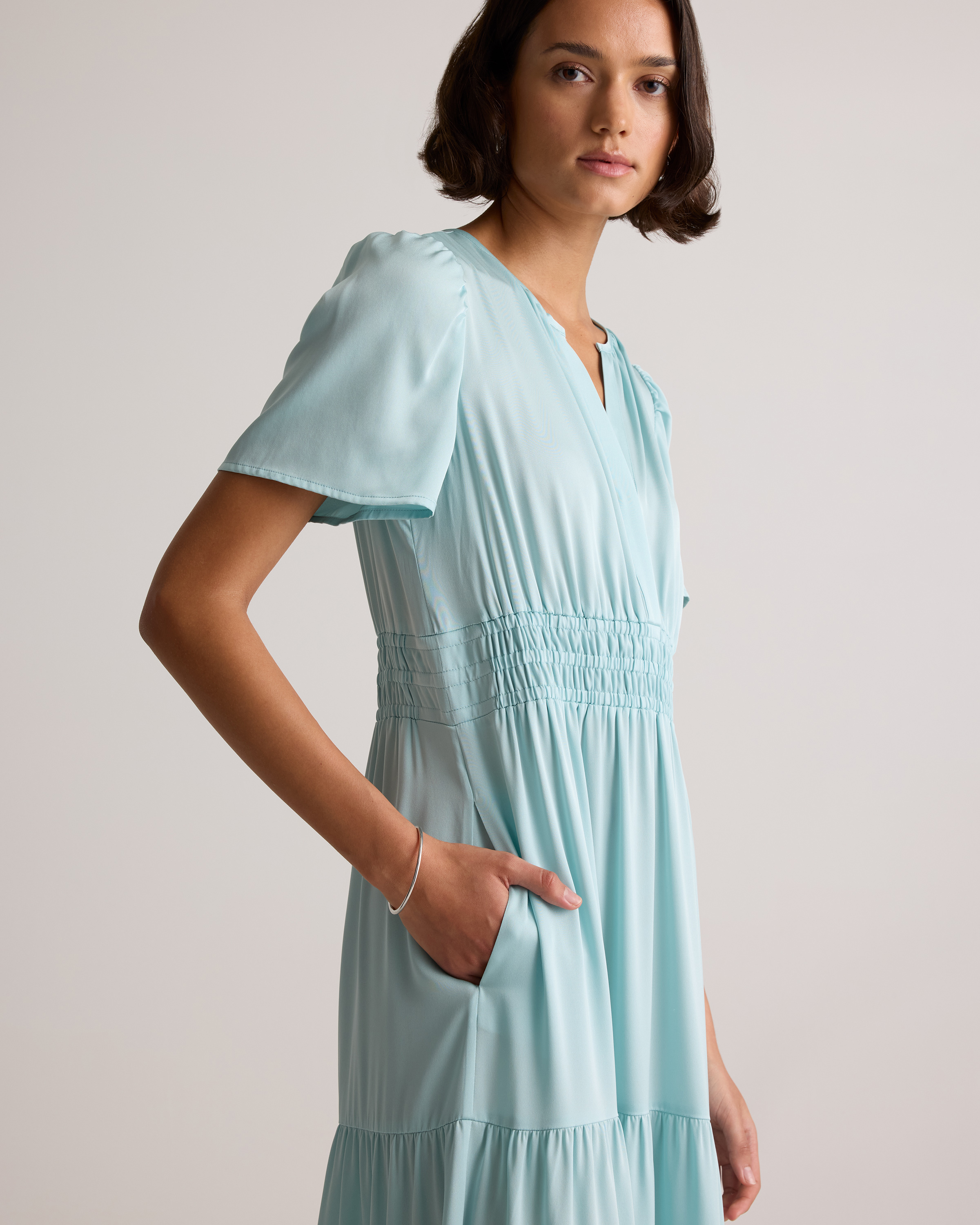 chinese dress ladies Baltic Born Womens Southampton Smocked Maxi Dress | Jade Blossom main image 1
