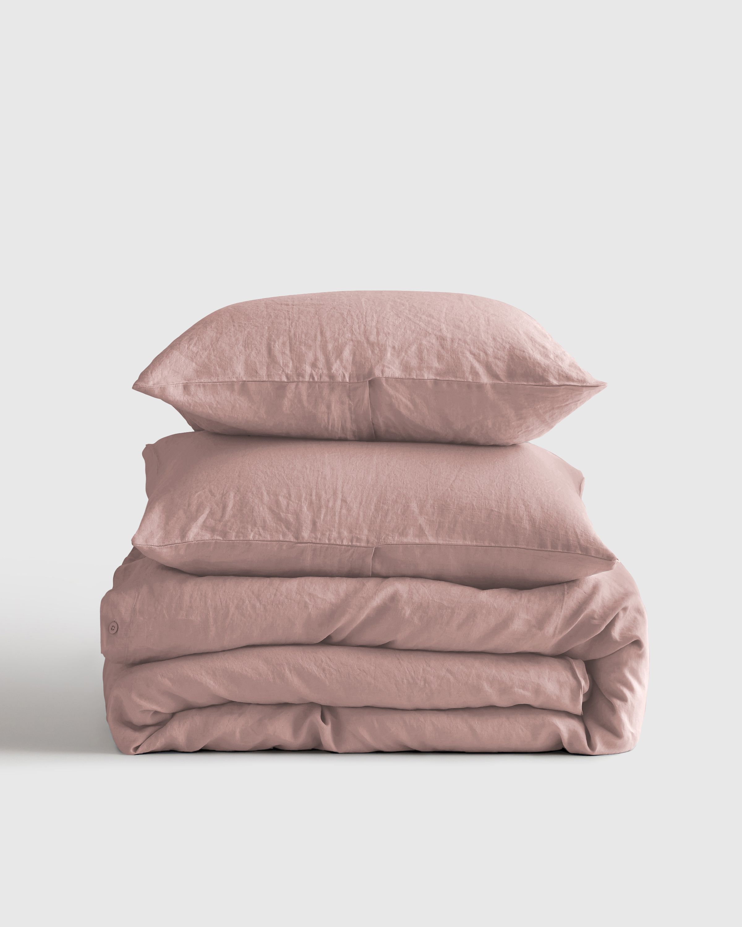 Dusty Mauve European Linen Duvet Cover Set