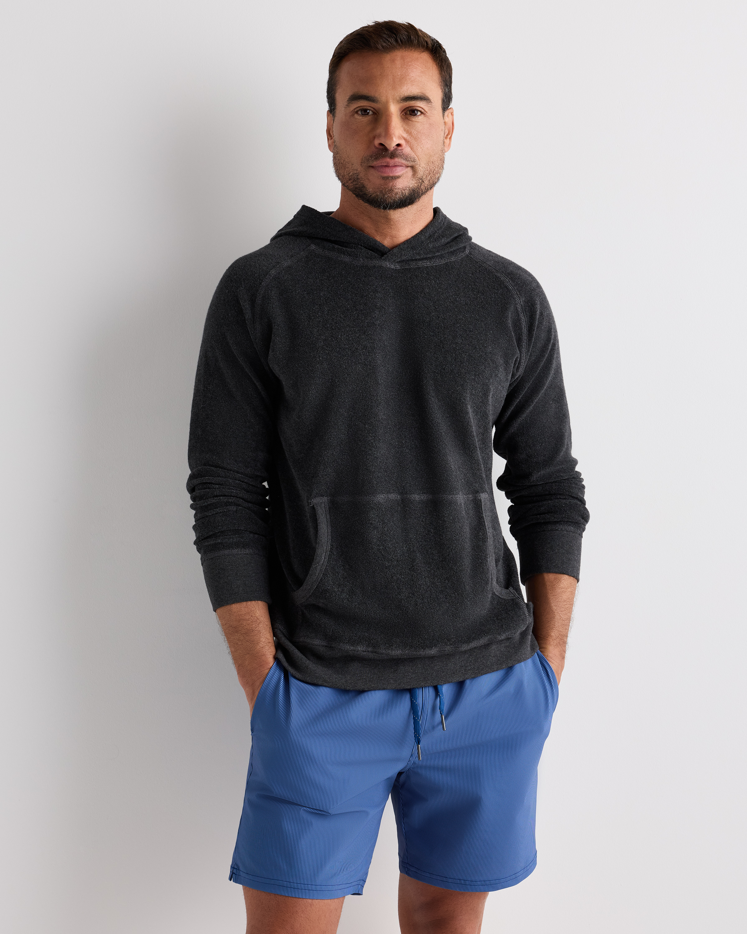 Charcoal 100% Organic Cotton Terry Towel Pullover Hoodie