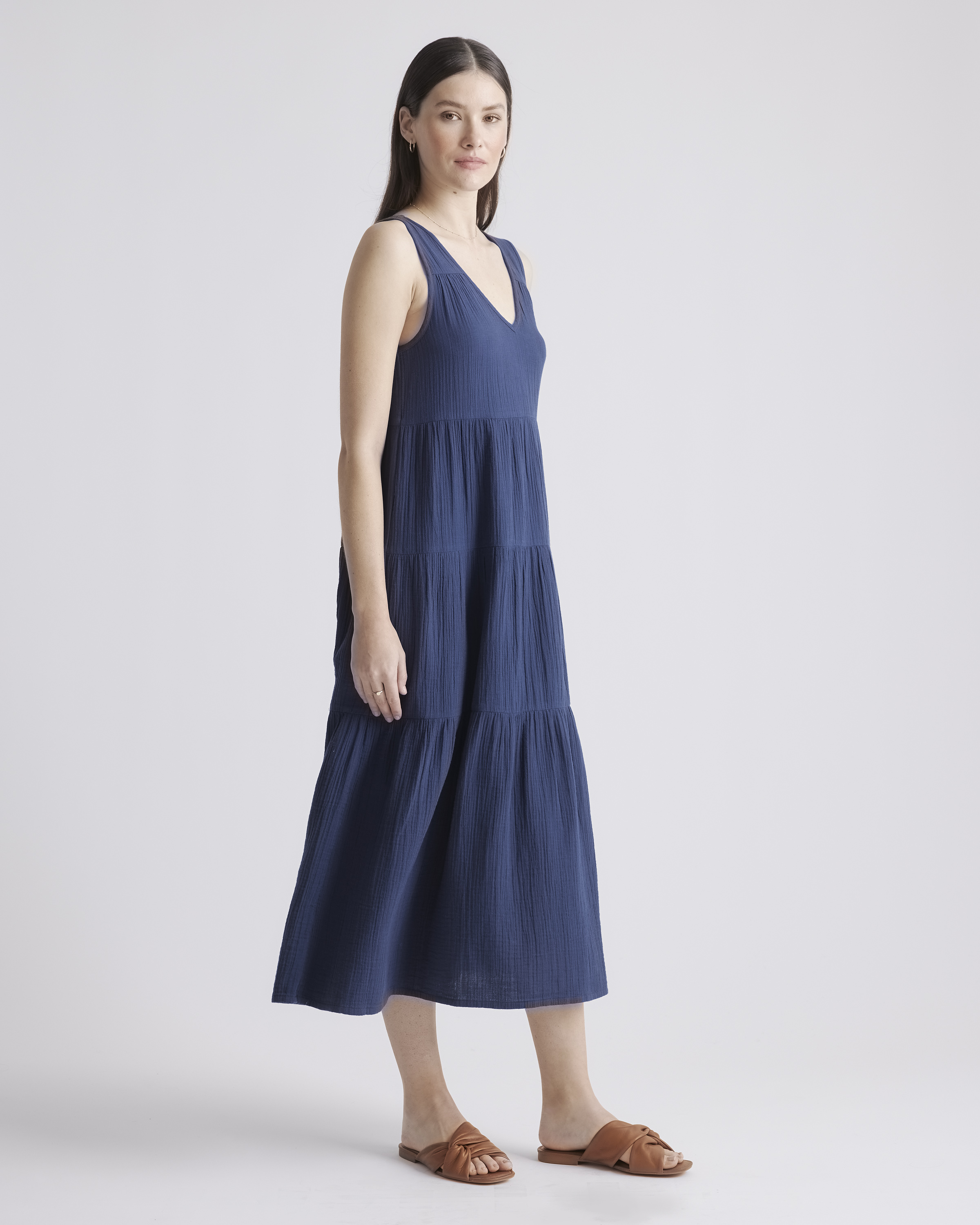 chinese dress ladies Low Back Maxi Dress - Tulum Lightweight Gauze