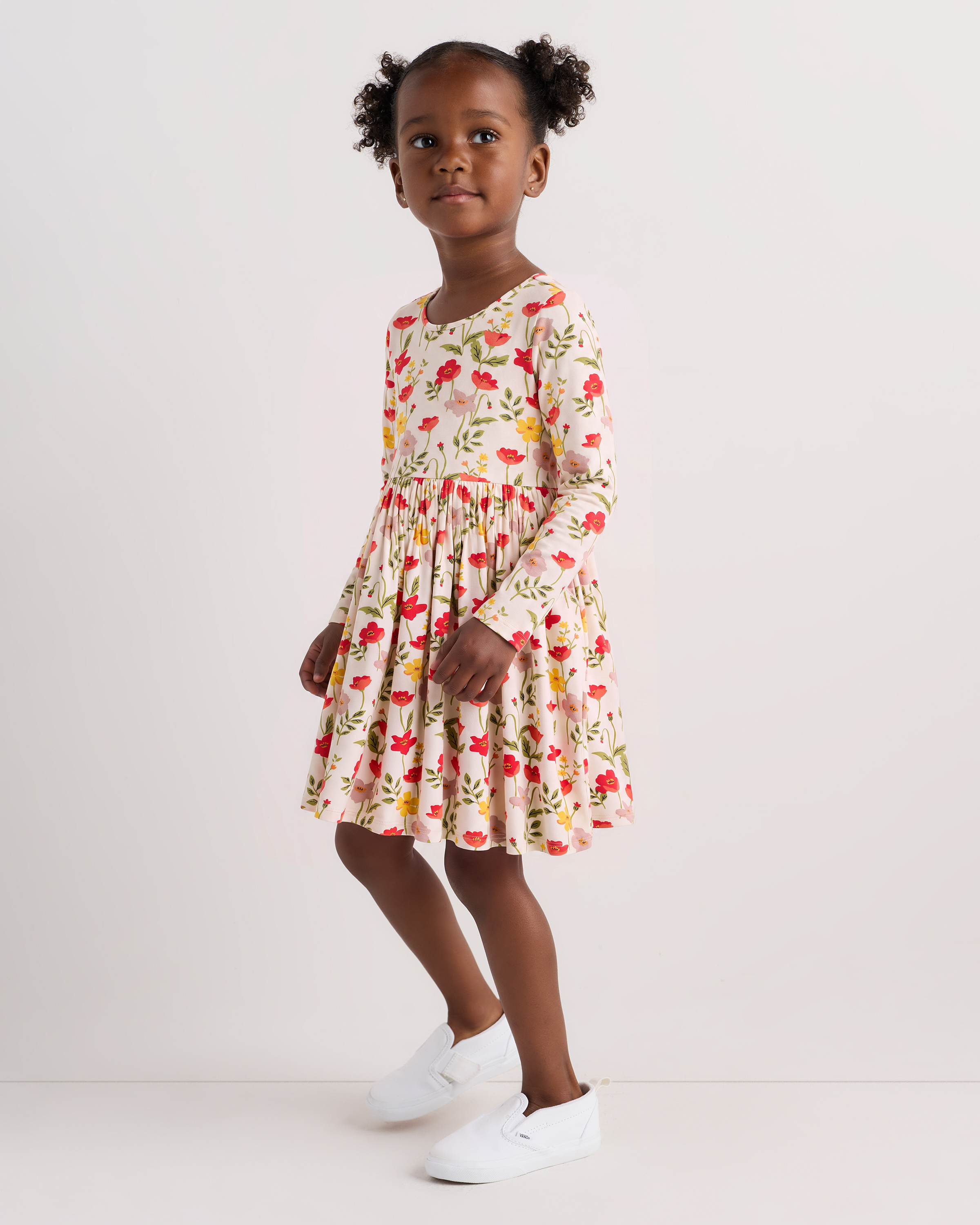 girls floral dress Older Dresses — Organic Cotton & Cotton Poplin Size:SIZE 3 XL (14) Muted green and lavender Boutique WHS_AUG_2025