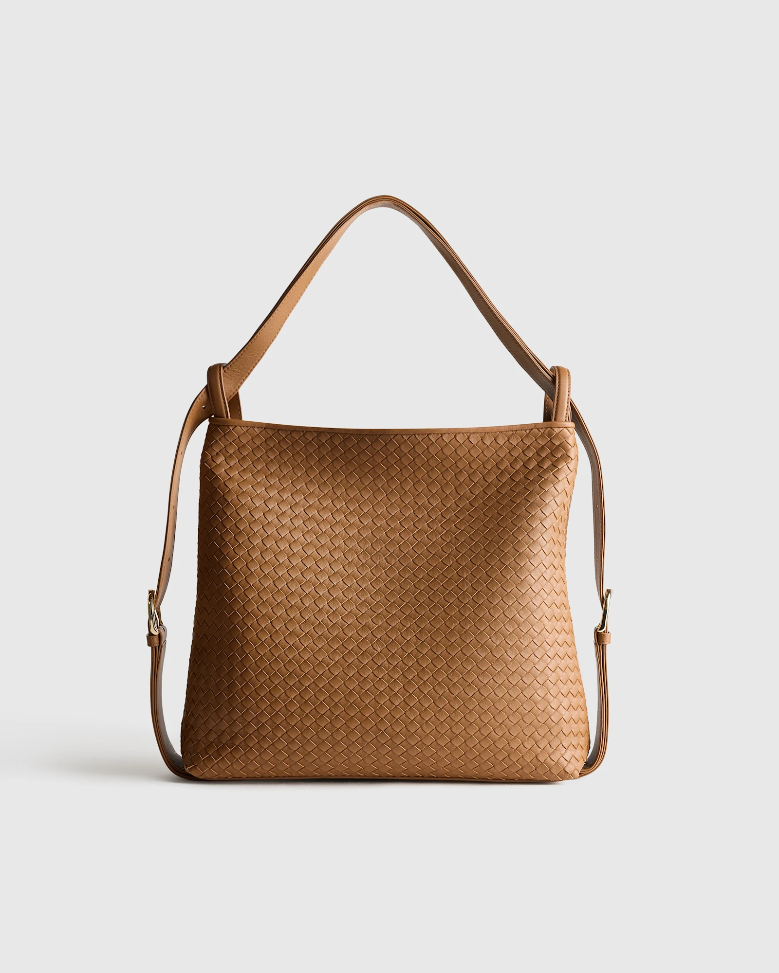 Italian Leather Handwoven Convertible Backpack