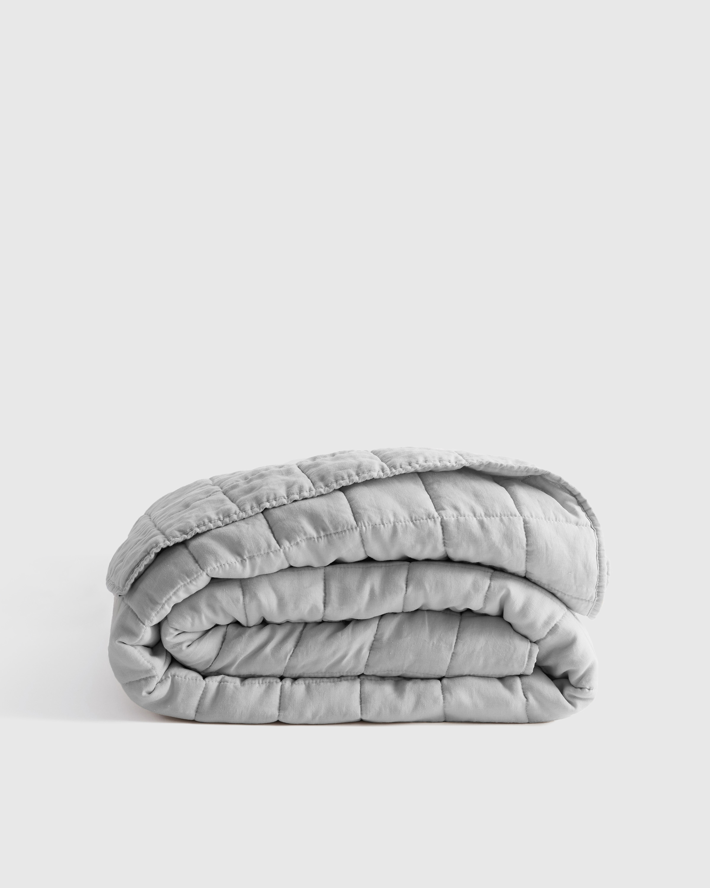 Light Grey European Linen Box Quilt