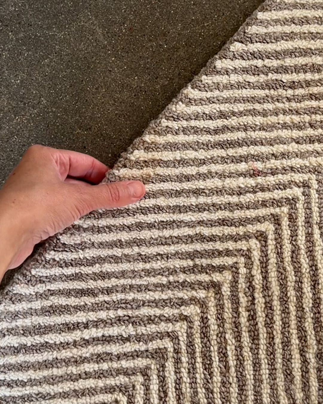 Hudson Wool Rug Taupe Vanea Meyer 4x5