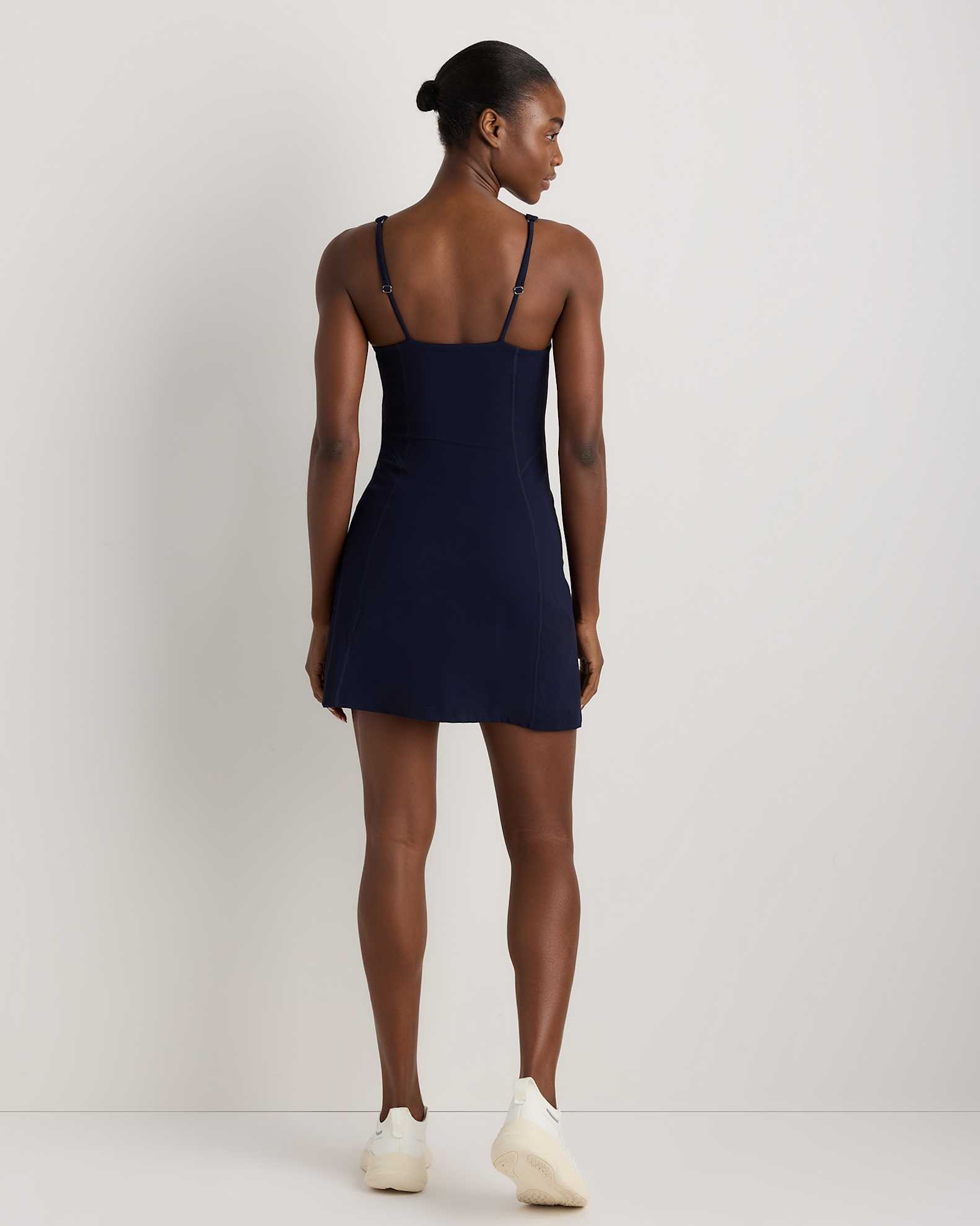 Women's Power-Up Square Neck Dress in Deep Navy, Size XL, Nylon by Quince Women's Power-Up Square Neck Dress in Deep Navy, Size XL, Nylon by Quince