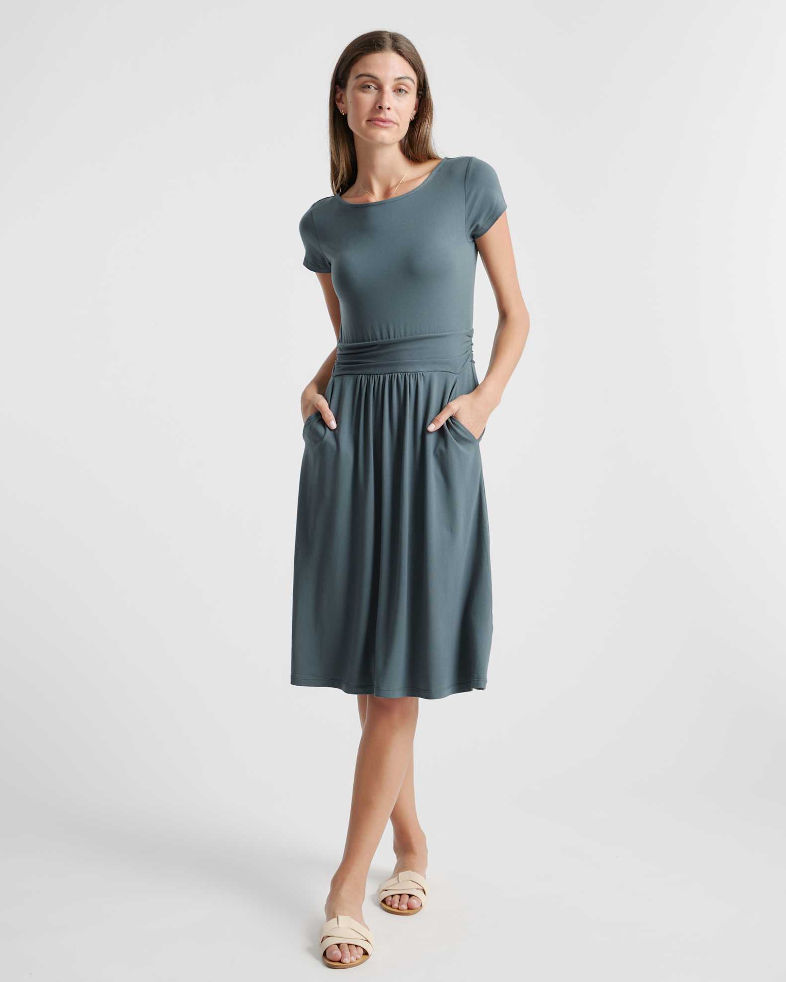 ruched waist dress Maxi Third By Cee The soft Plus Size Ruched Waist Dress