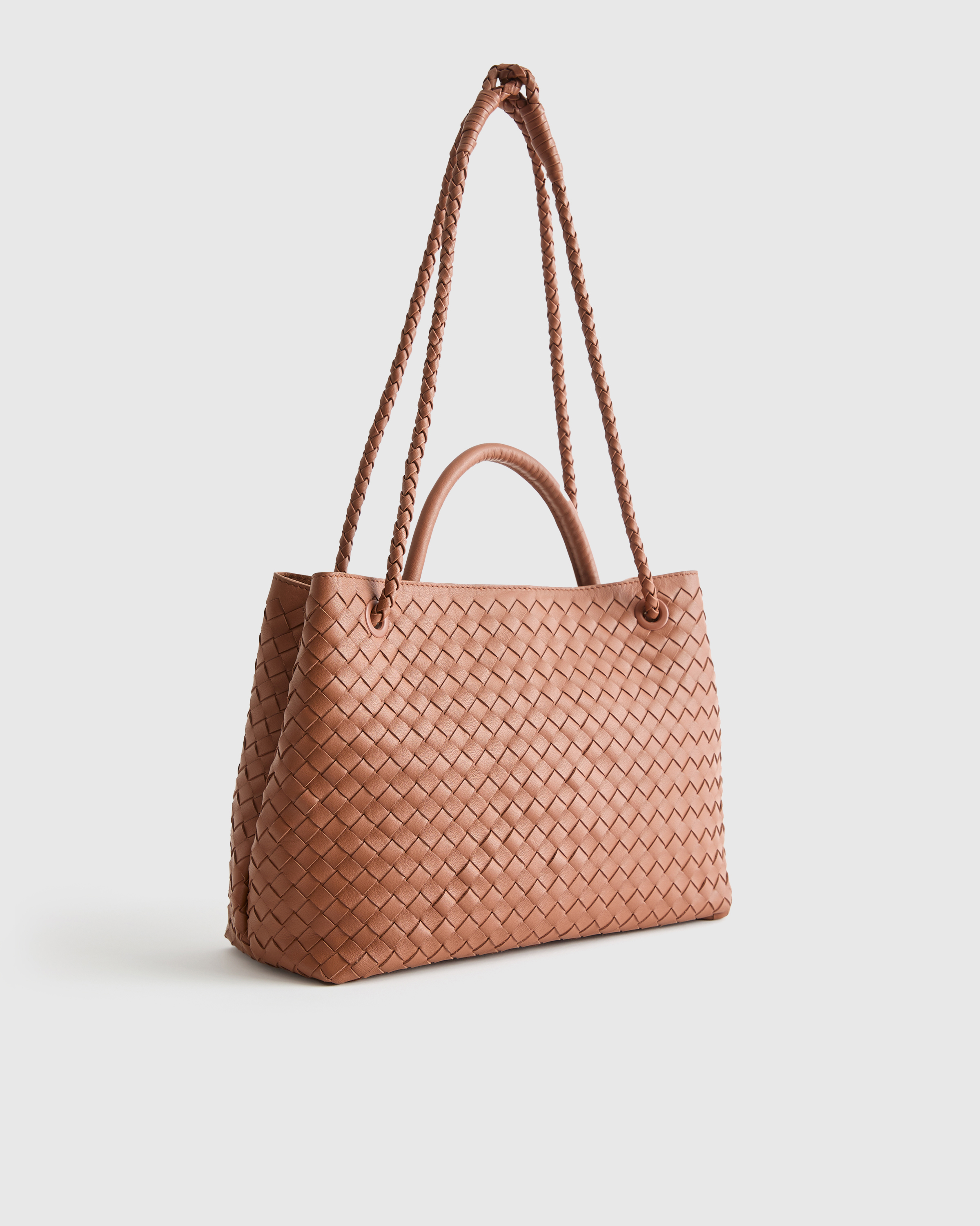 Italian Leather Handwoven Satchel
