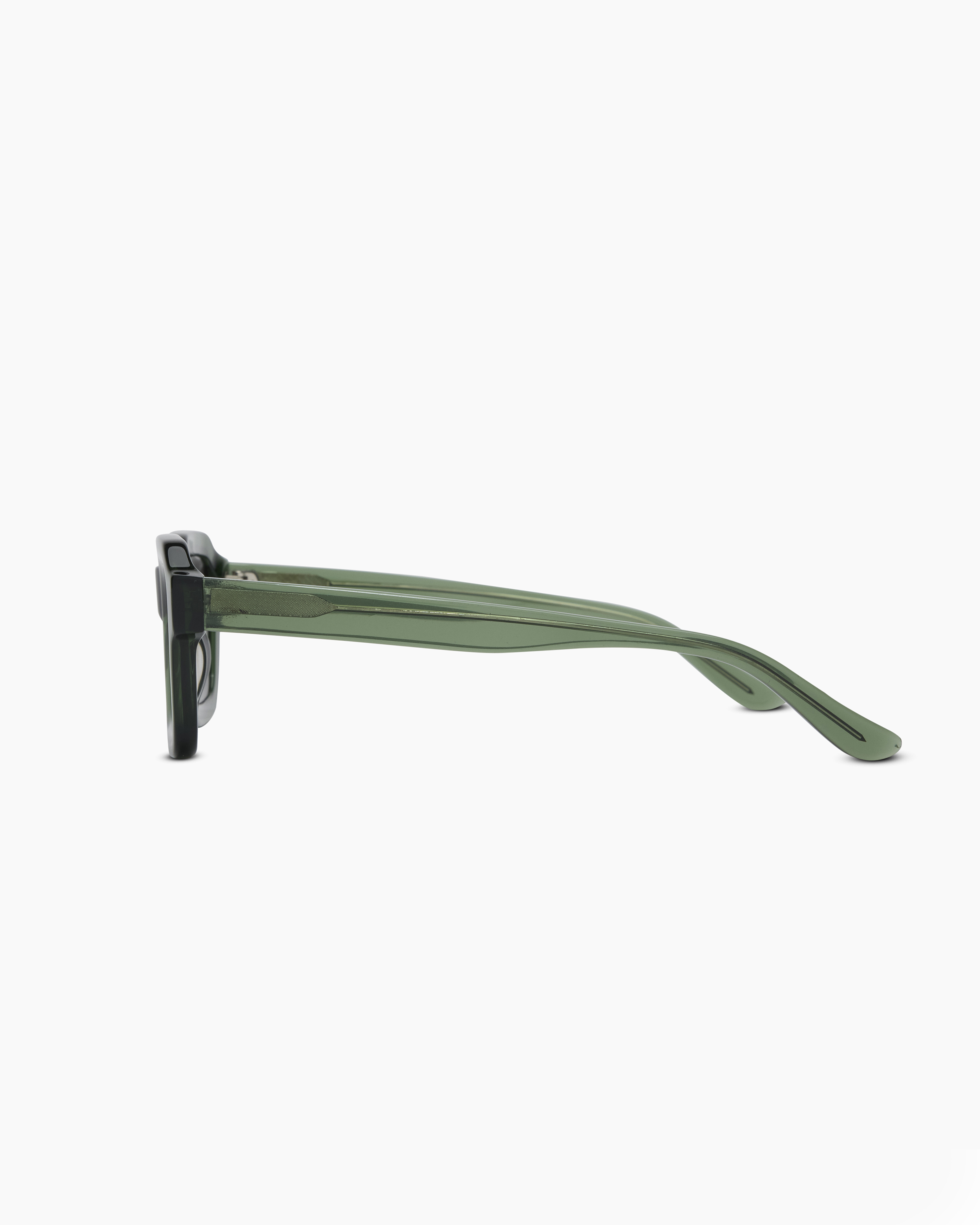 Ibiza Polarized Acetate Sunglasses in Clear Sage with Green lens display picture 3
