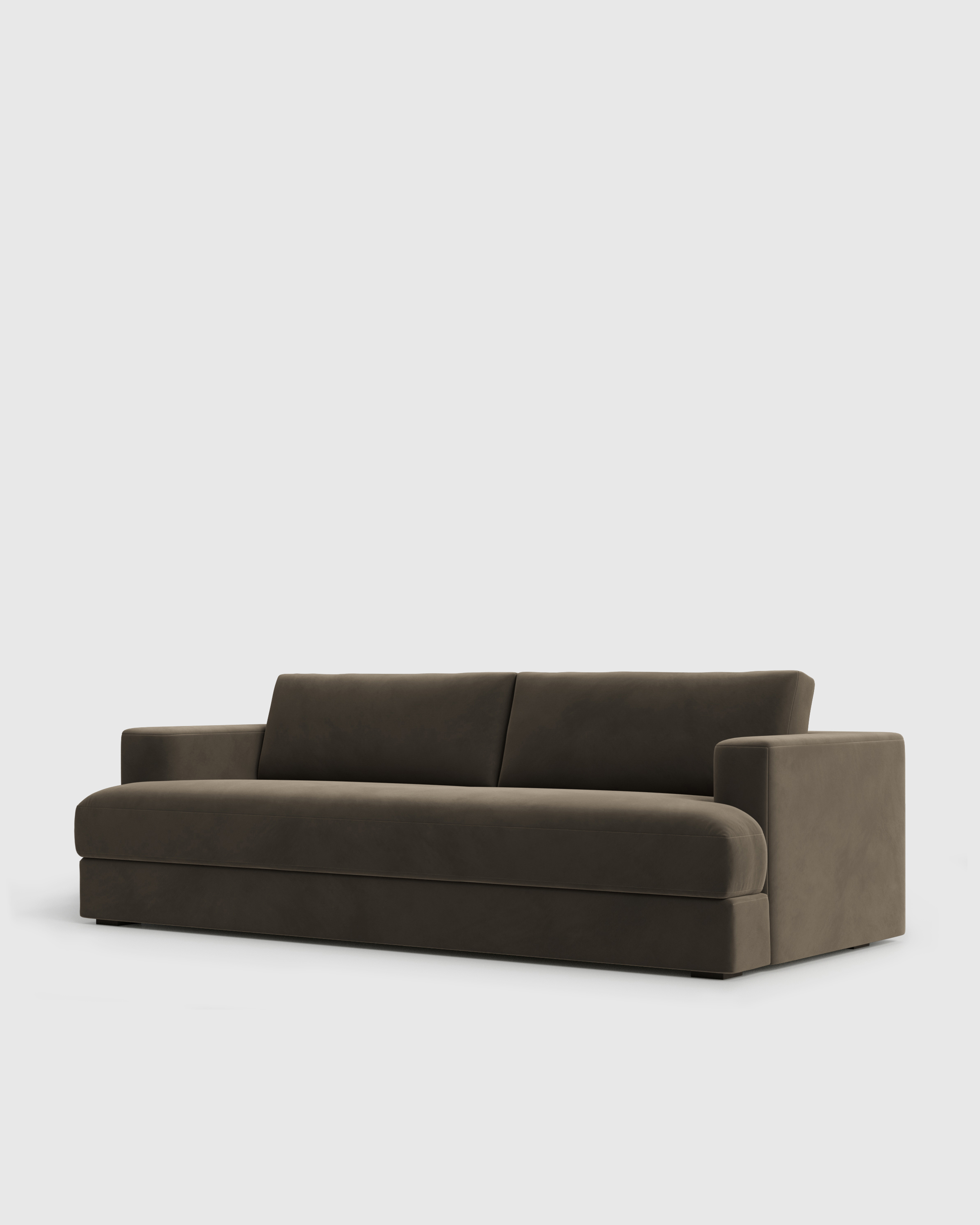 Sierra Performance Velvet Curved Arm Sofa