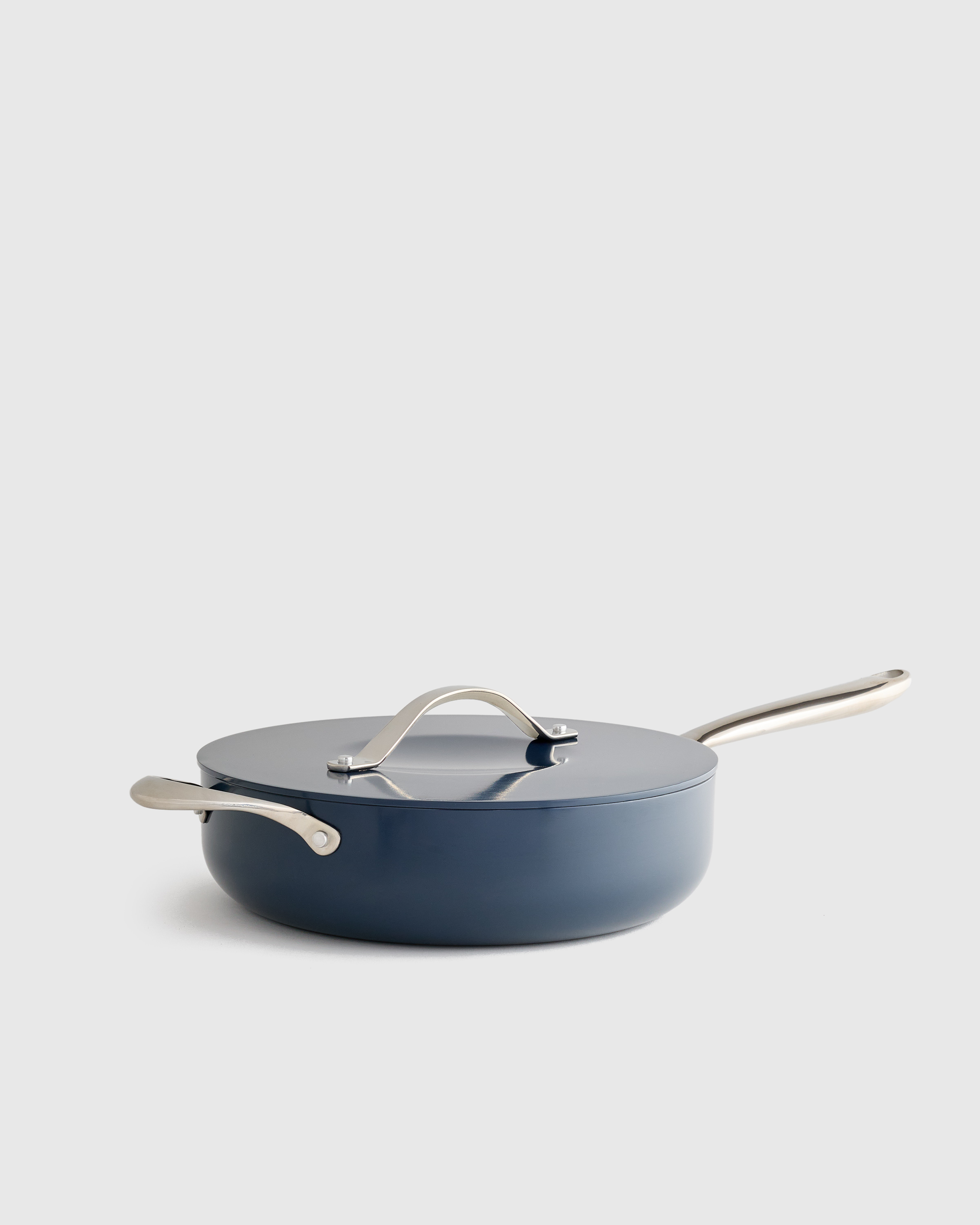 Navy Ceramic Nonstick Saute Pan with Lid	