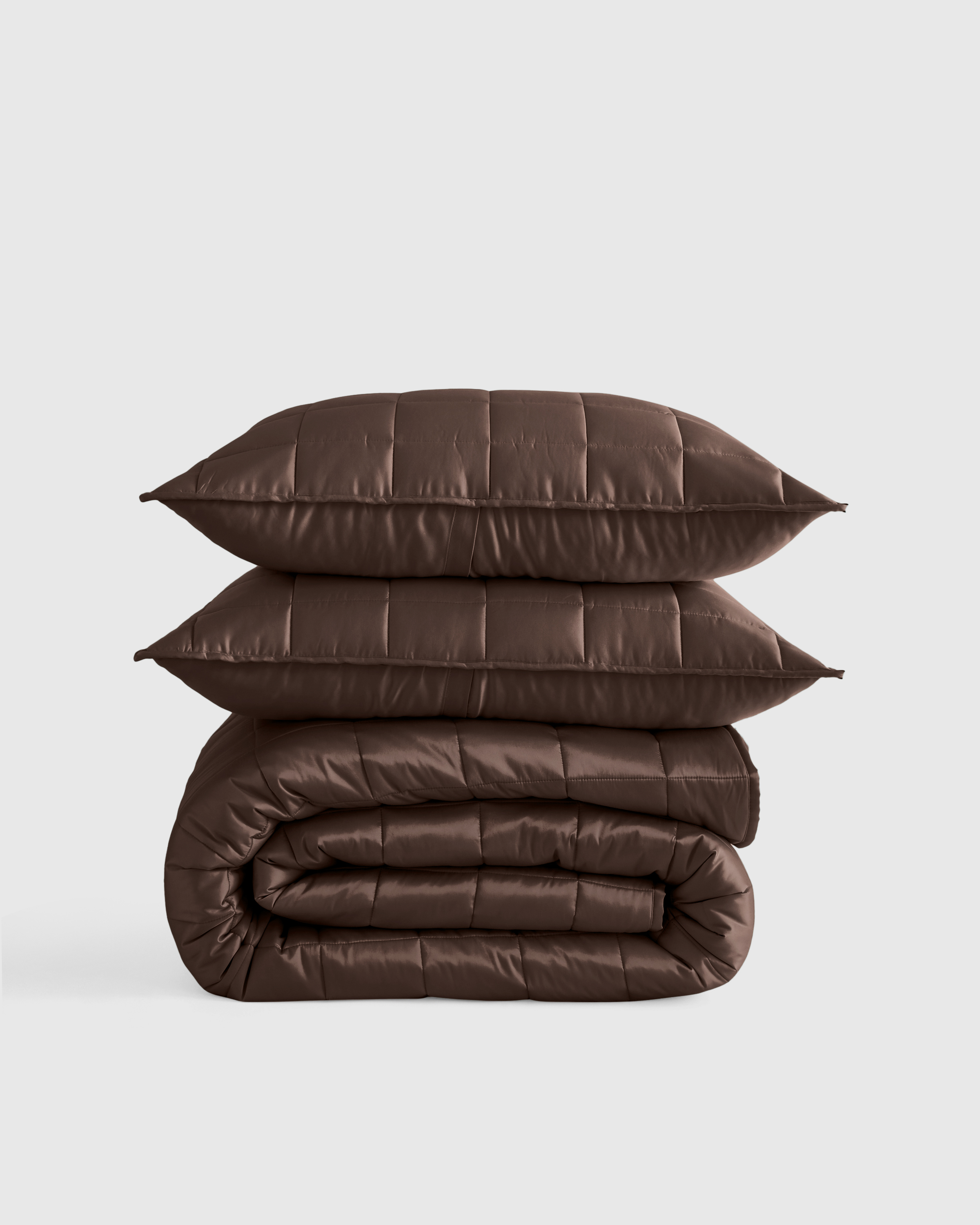 Espresso Bamboo Box Quilt Set