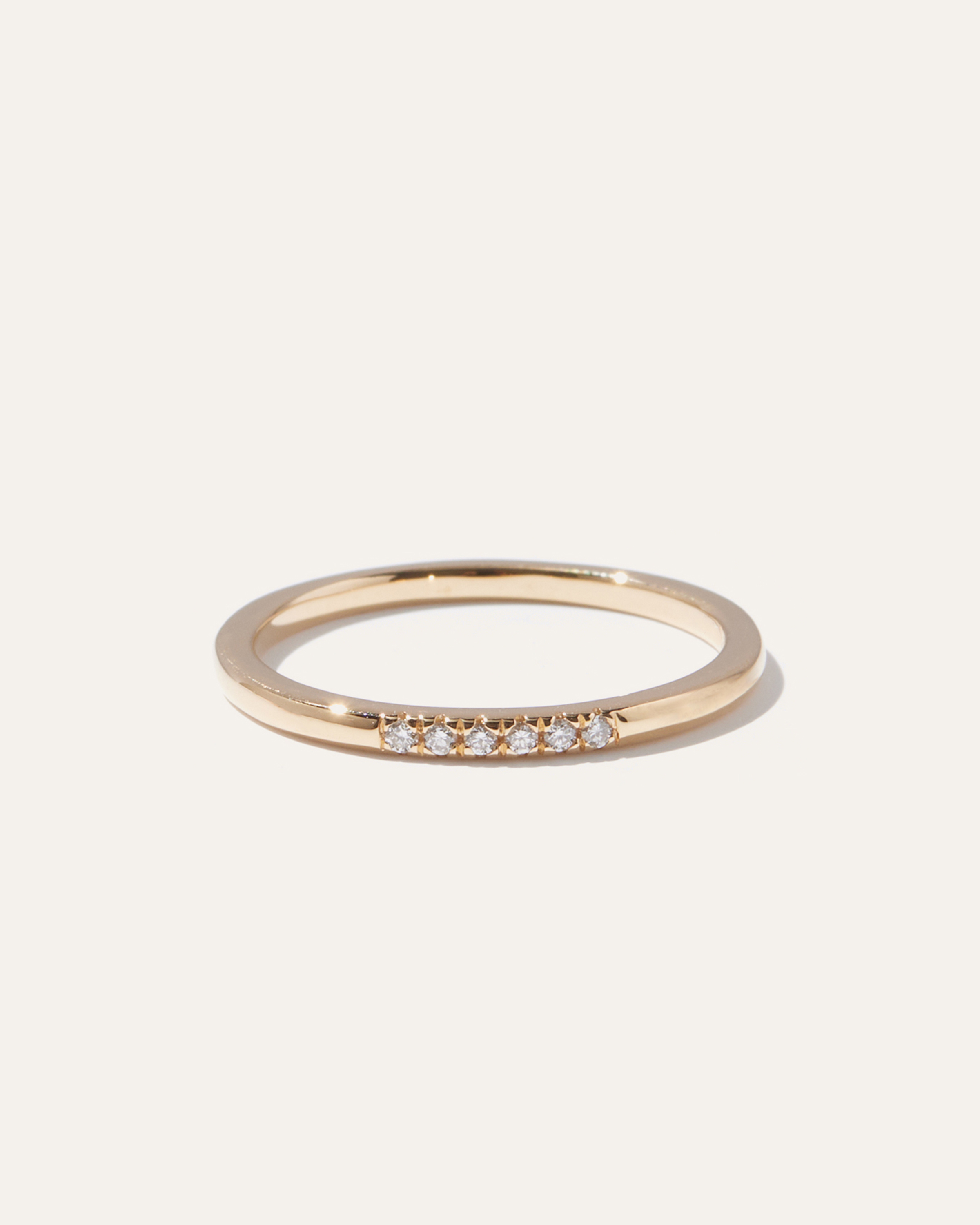 Yellow Gold 14K Gold Diamond Line Ring