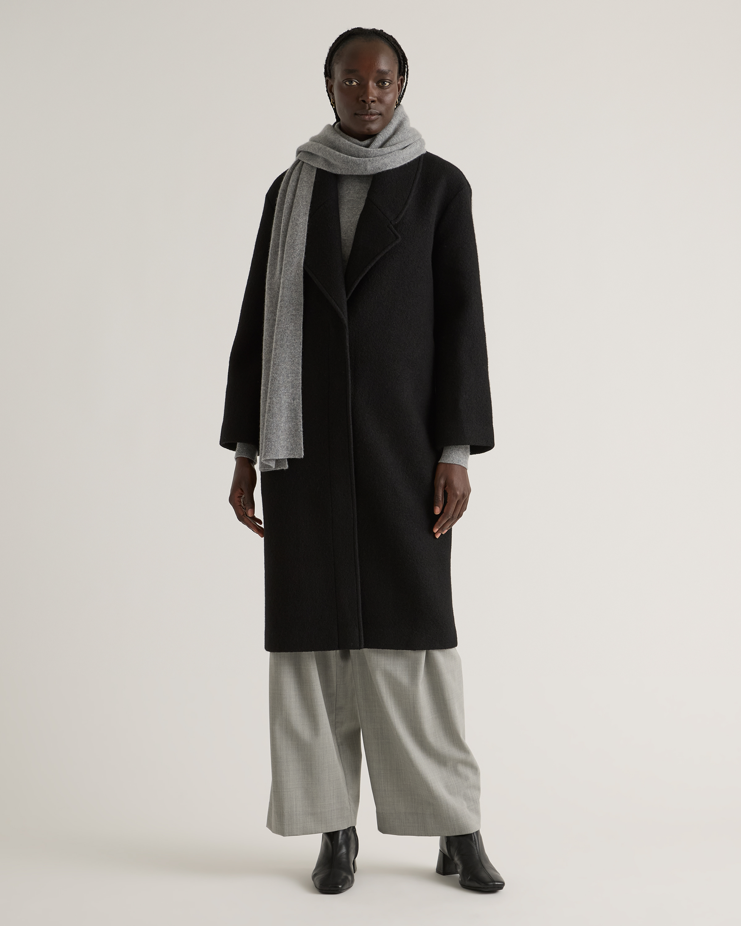 ジャケット・アウター CLANE RIB COLLAR WOOL LONG COAT CLANE RIB COLLAR WOOL LONG COAT