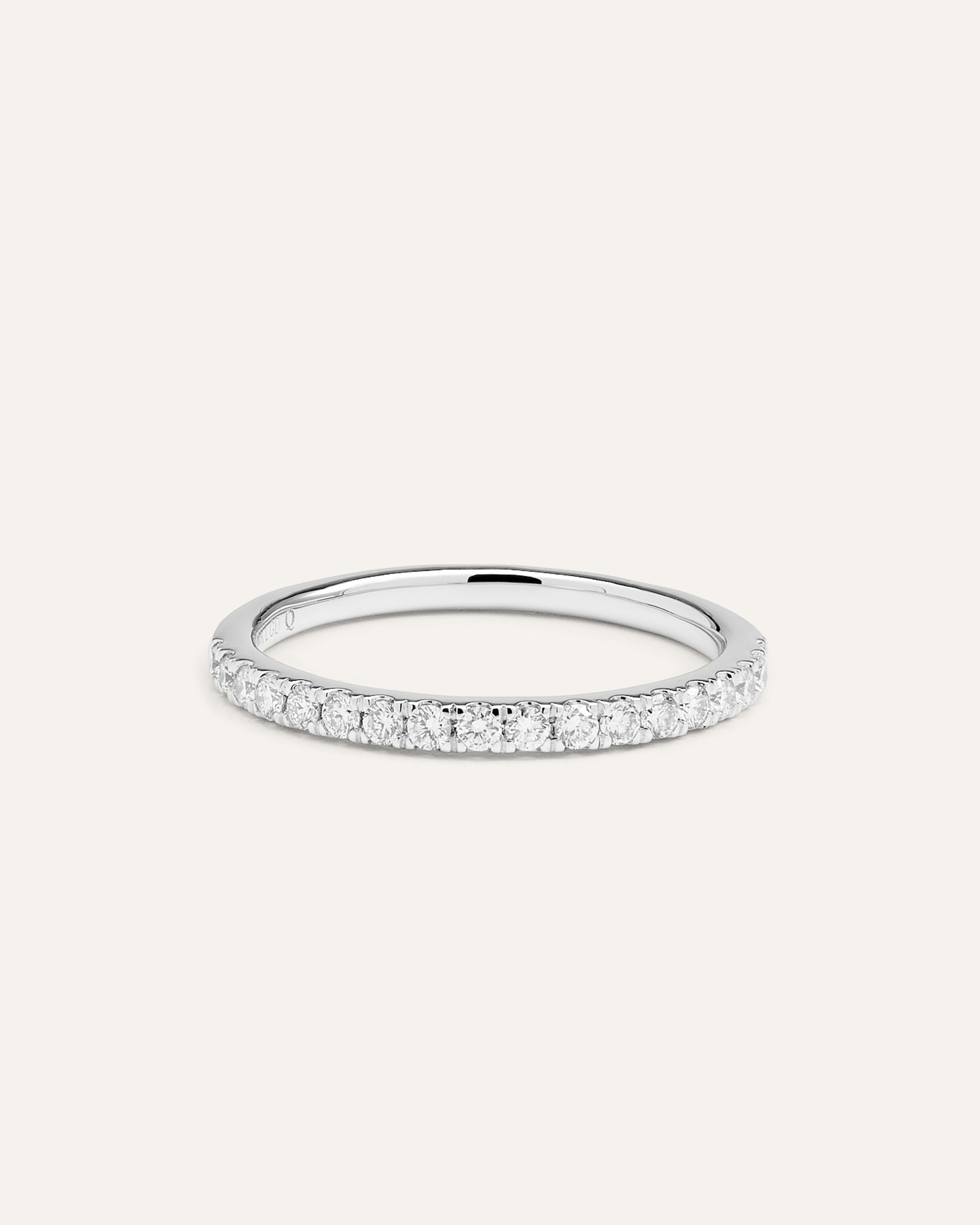 White Gold Lab Grown Diamond Pave Band