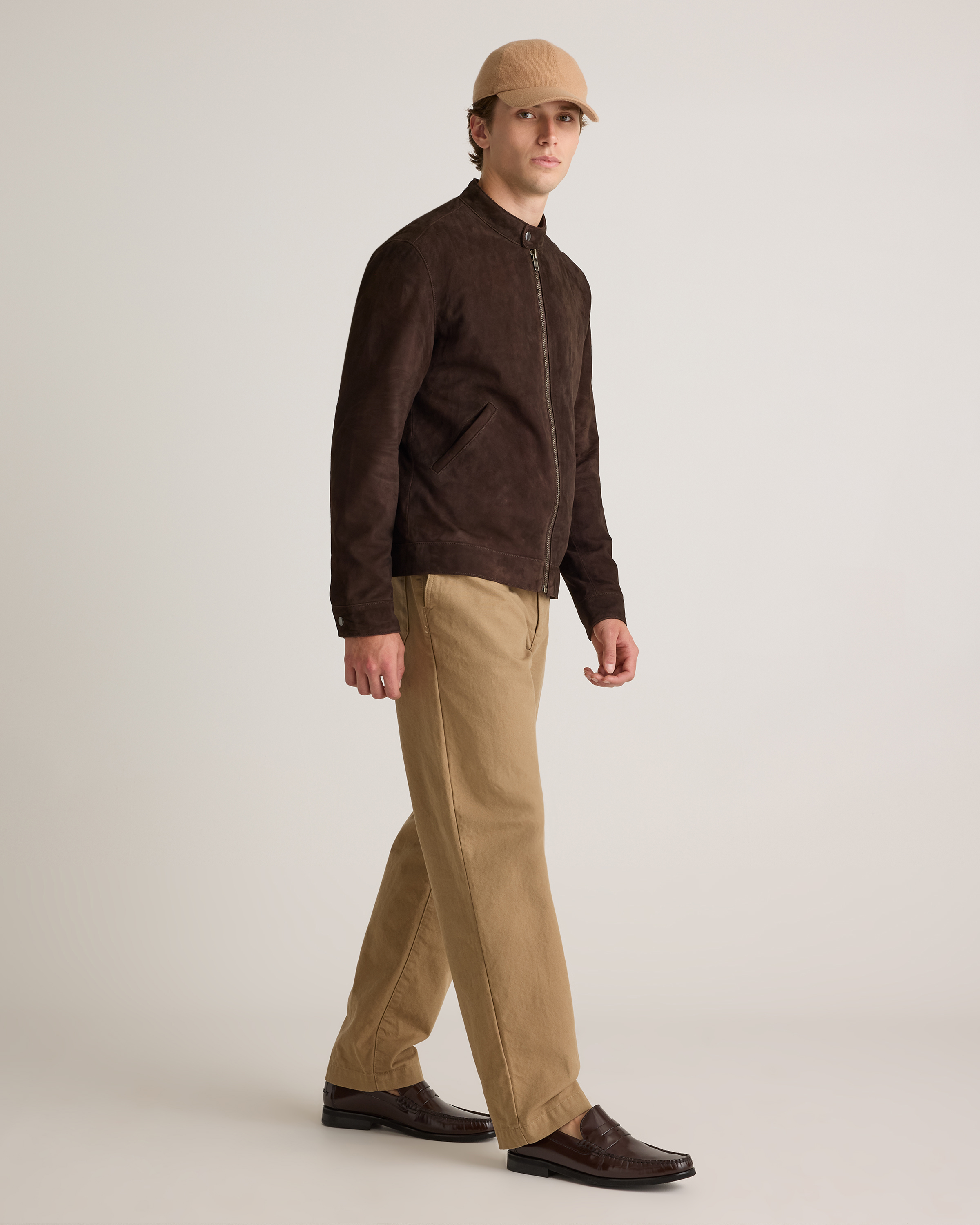 100% Suede Café Racer Jacket