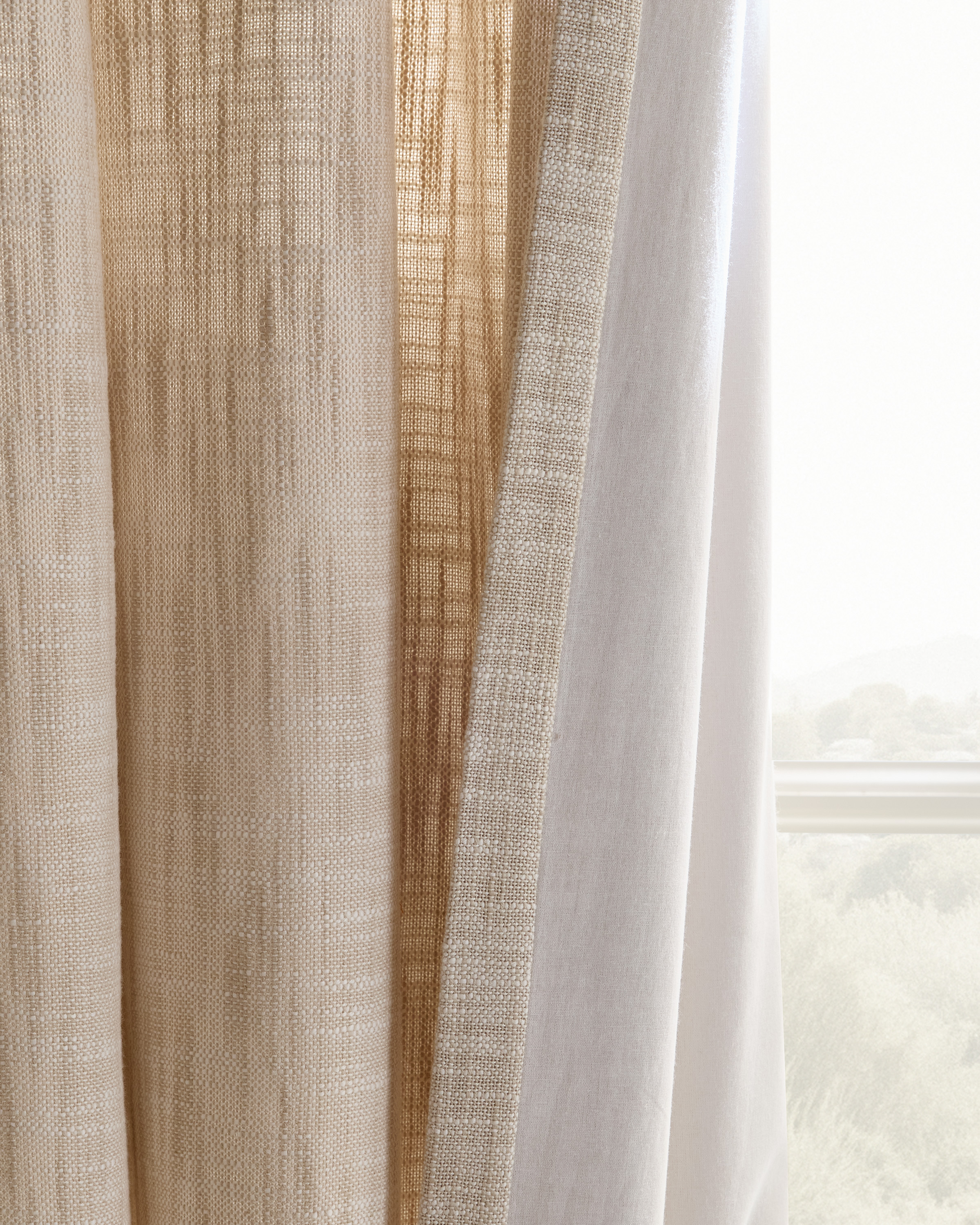 Textured Cotton Curtain in Oatmeal