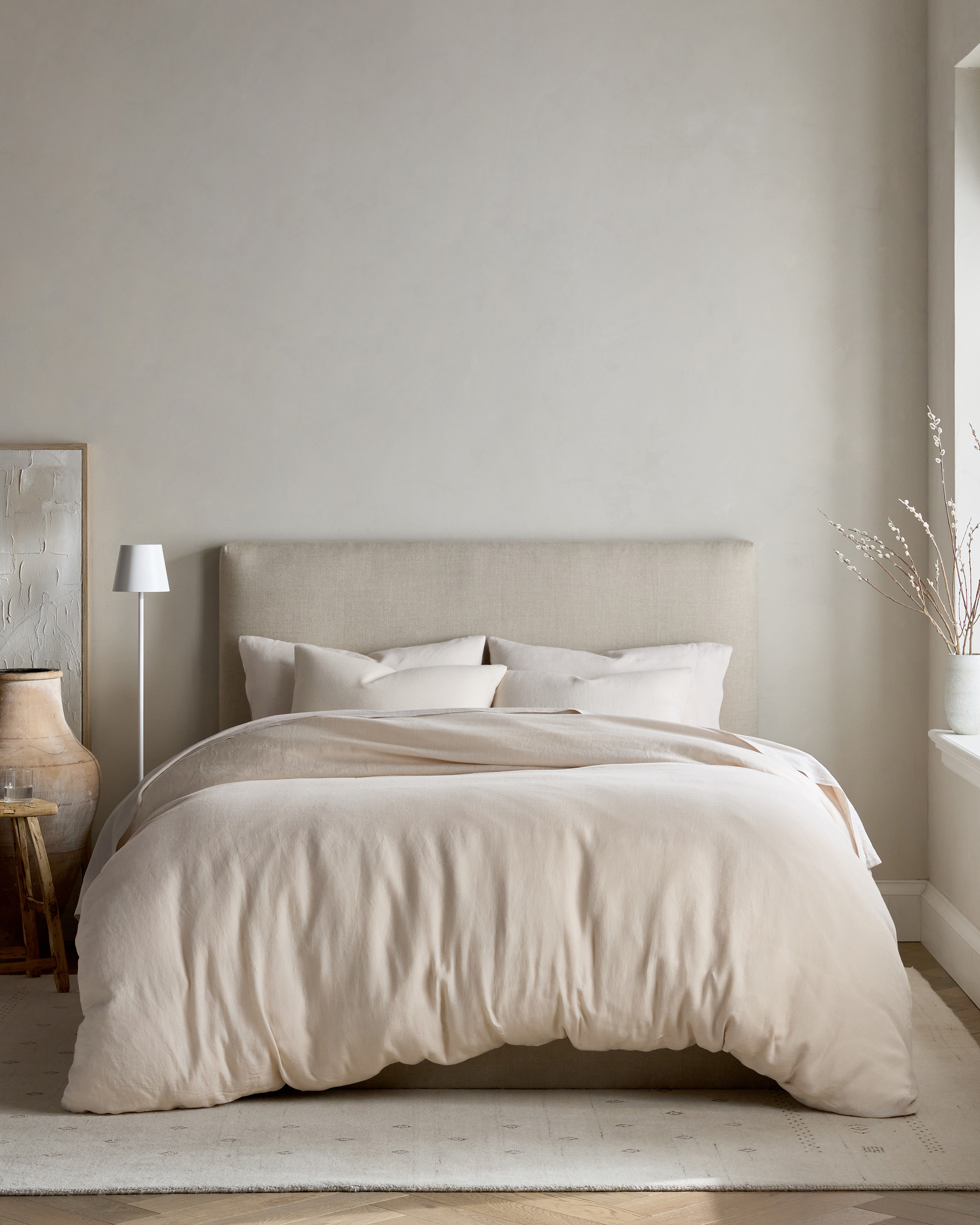 Sand European Linen Duvet Cover Set