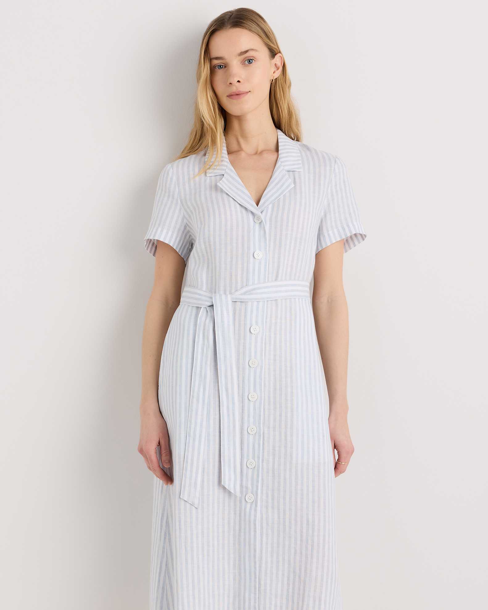 100% European Linen Button Front Dress 100% European Linen Button Front Dress