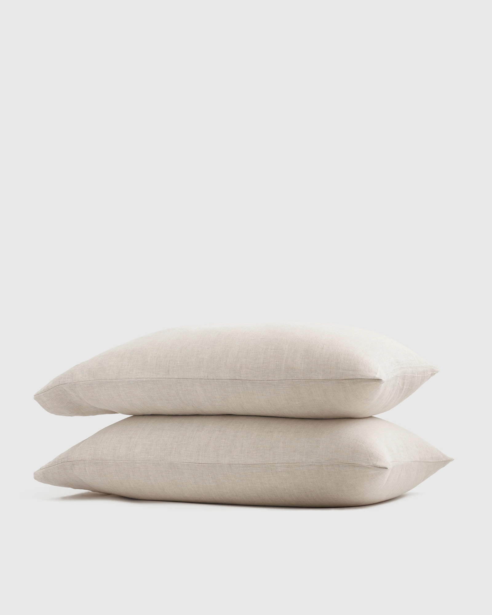 European Linen Pillowcase Set - Standard Color: Natural Chambray
