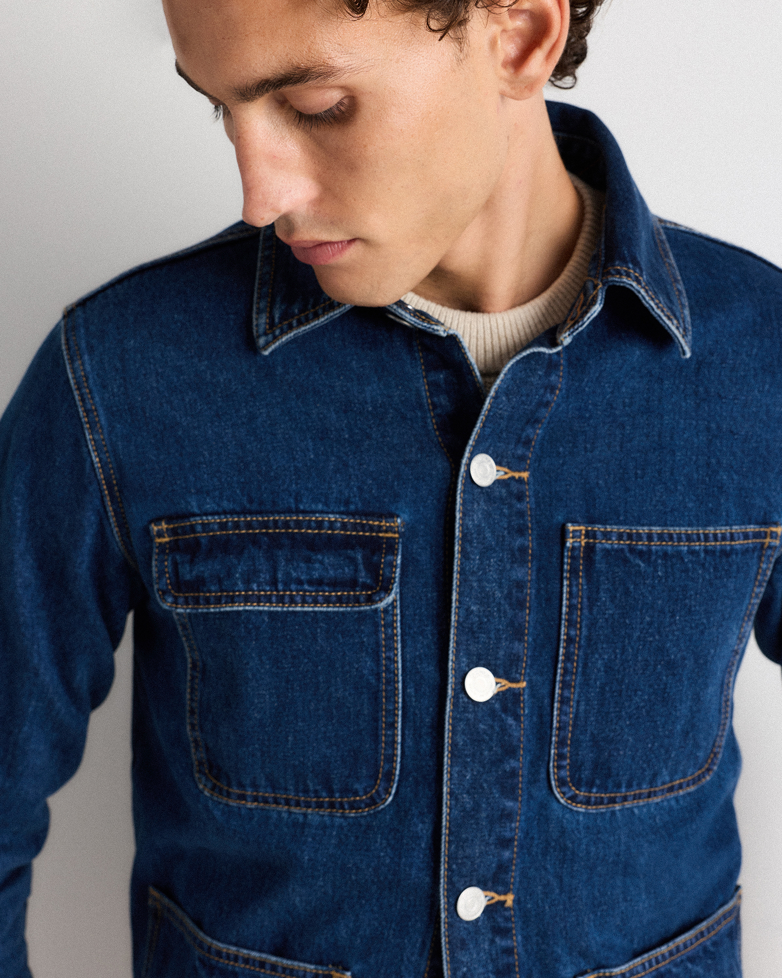 100% Organic Cotton Denim Chore Jacket