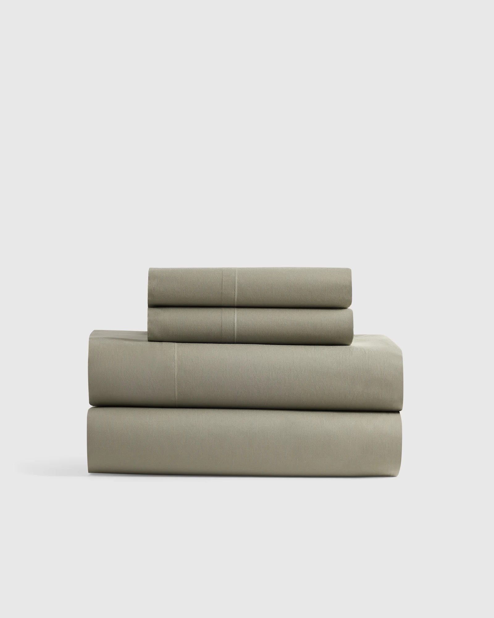 Dried Sage | Organic Crisp Percale Sheet Set - King