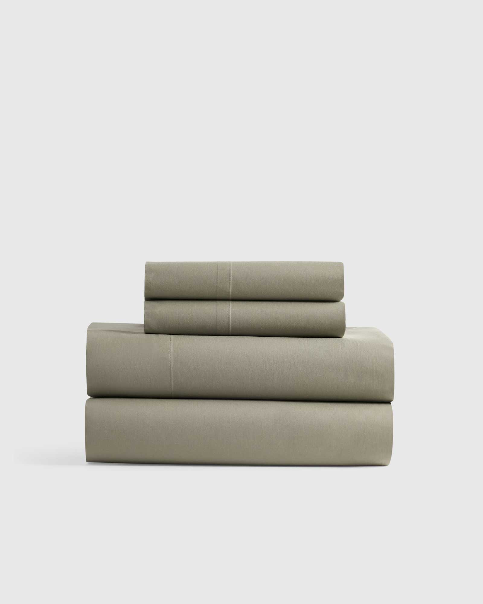 Classic Organic Percale Sheet Set in Dried Sage