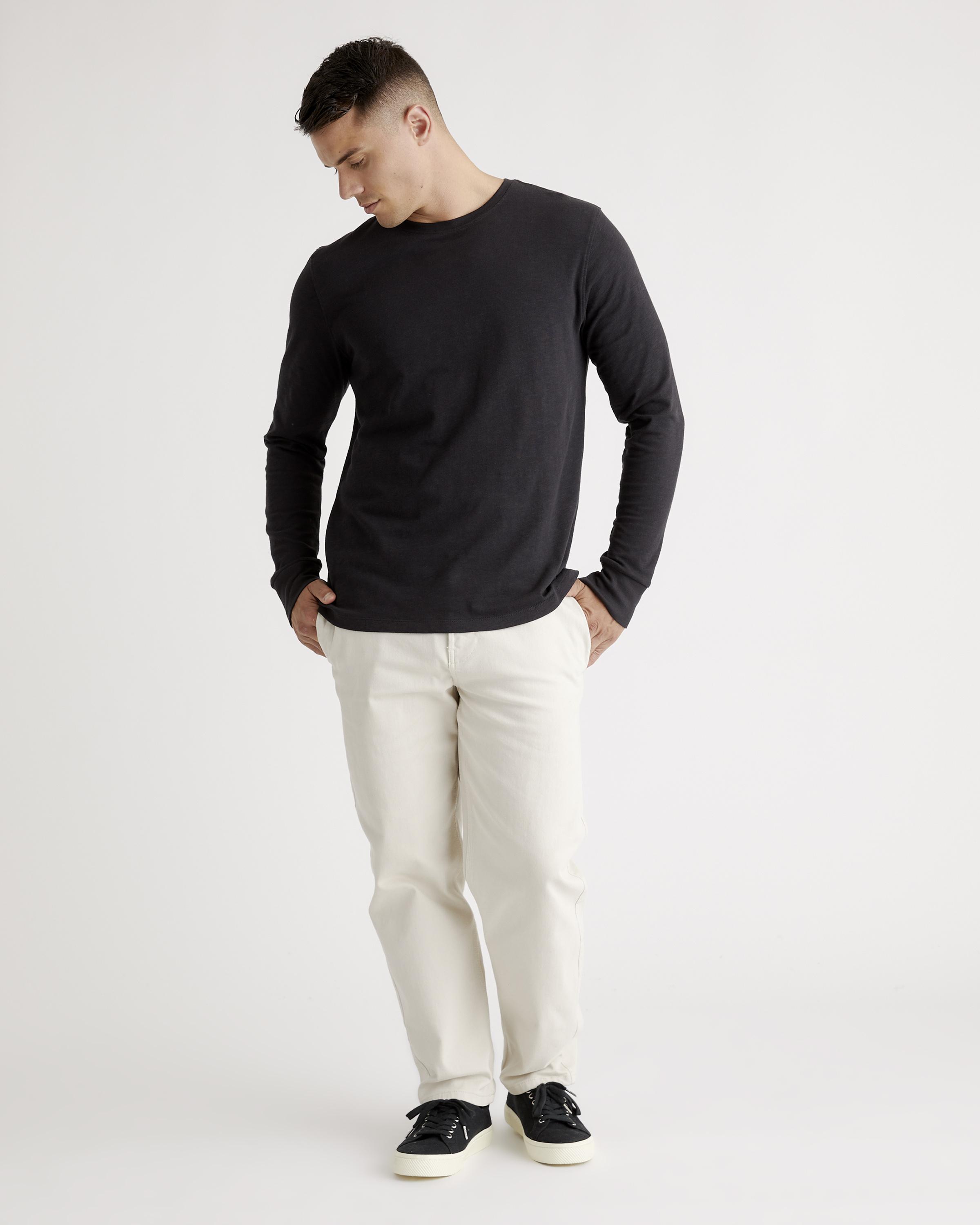 100% Organic Cotton Slub Long Sleeve Tee