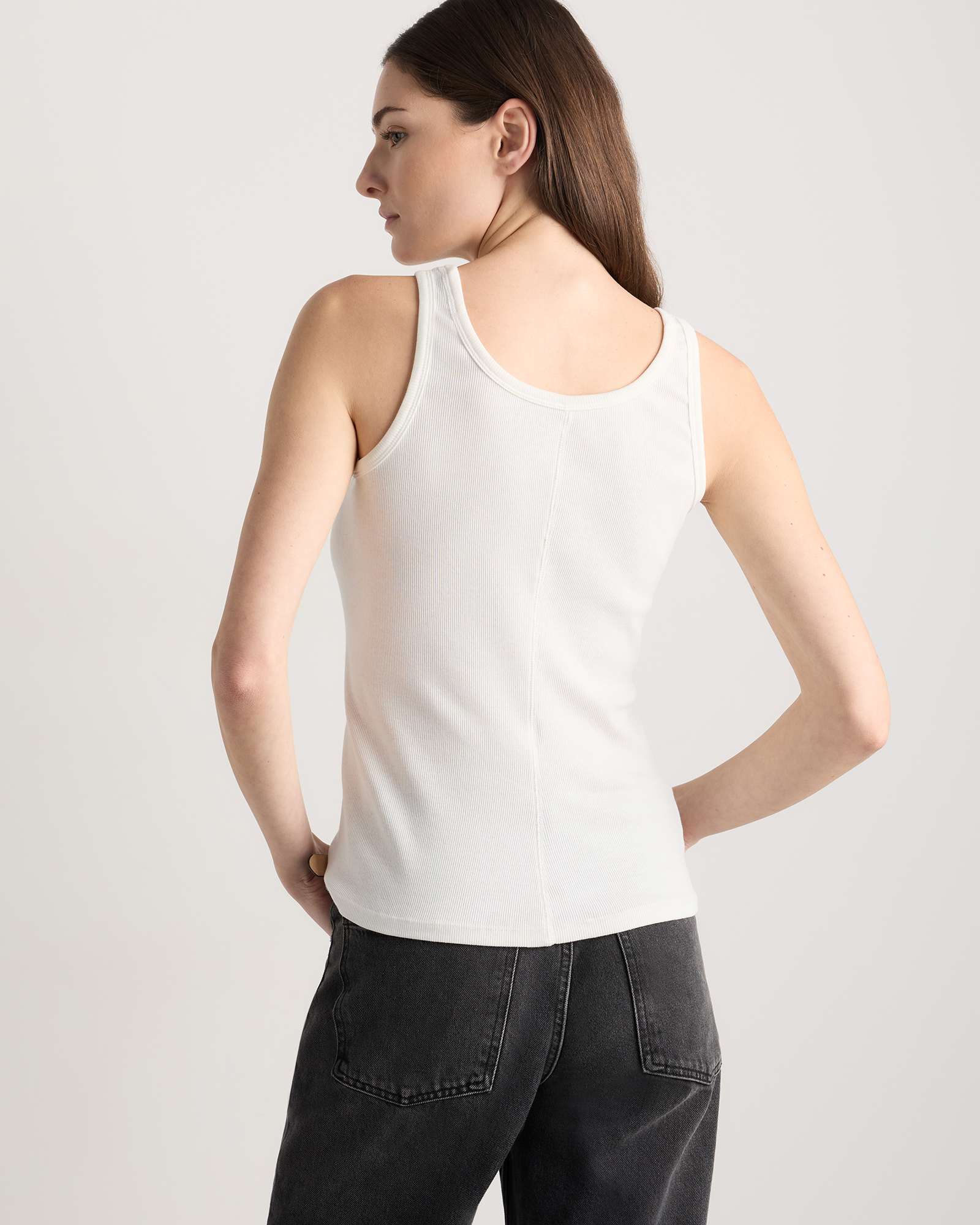 Organic Cotton Micro-Rib Scoop Neck Tank