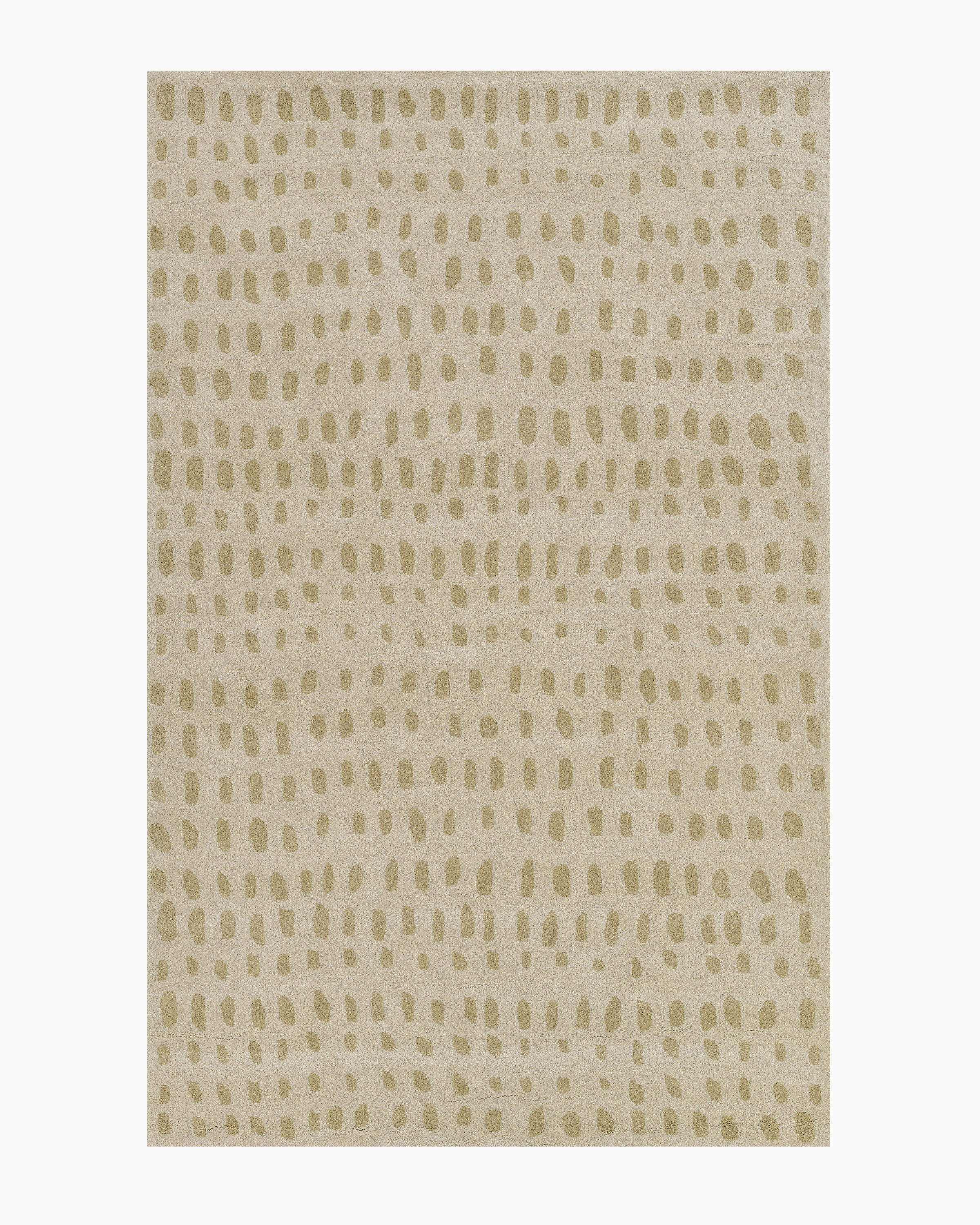 Beige Painterly Dots Hand-Tufted Wool Rug